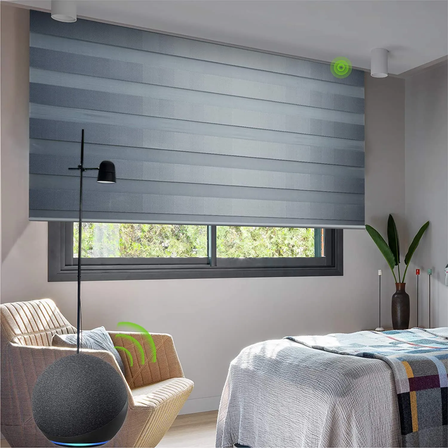 BM100 Smart Motorized Blinds (Works with Alexa and Google Assistant)