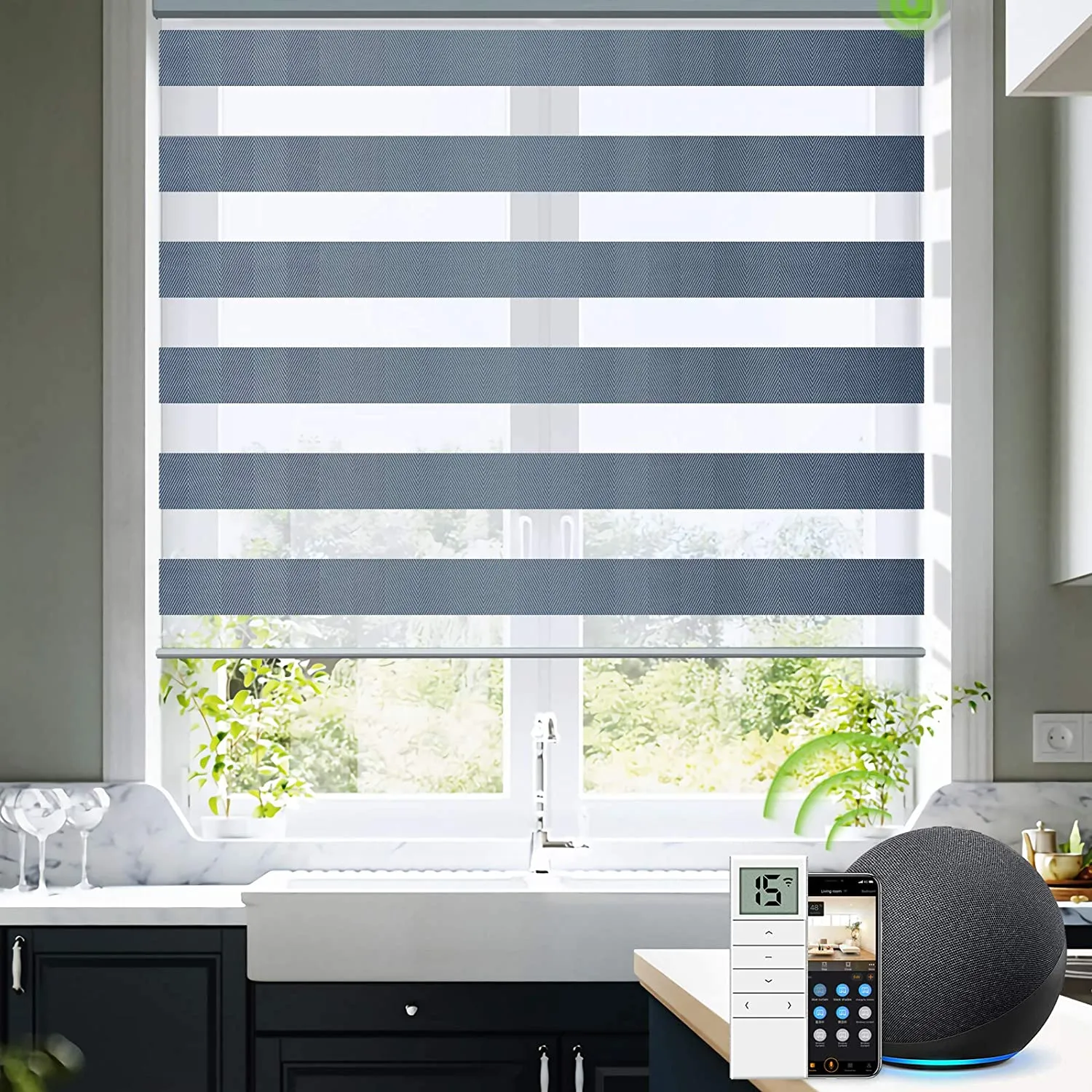 BM100 Smart Motorized Blinds (Works with Alexa and Google Assistant)