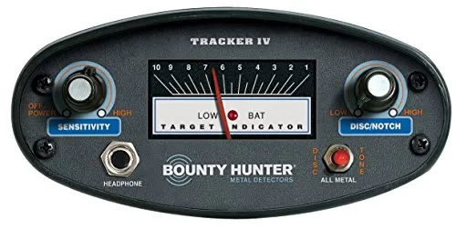 Bounty Hunter 3410001 TK4 Tracker IV Metal Detector, 8-inch Waterproof Coil Detects, Black