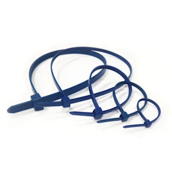 CABLE TIES 14" Metal/Xray Detectable, Blue (100/pack)