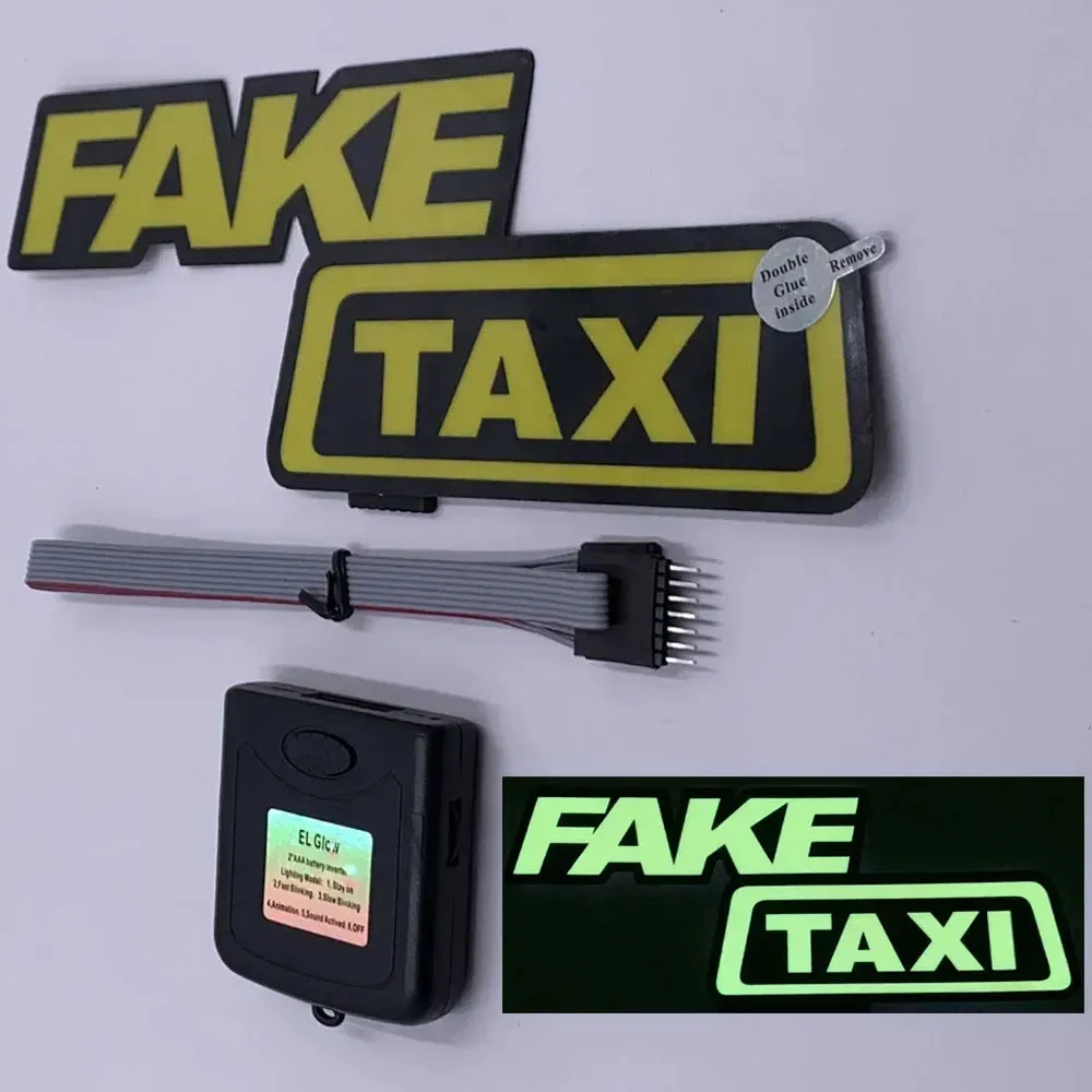 Car LED Decoration Light Sticker Flashing Lights Windshield Glow Panel Electric Marker Lamp