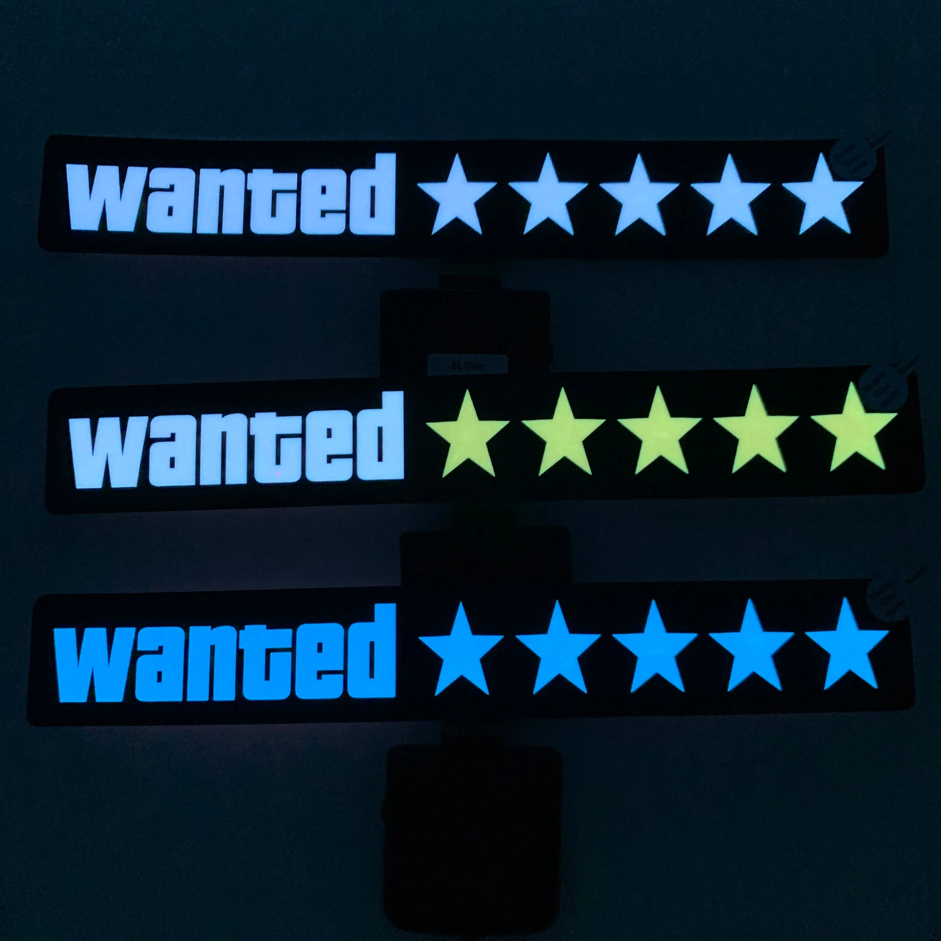 Car LED Decoration Light Sticker Flashing Lights Windshield Glow Panel Electric Marker Lamp