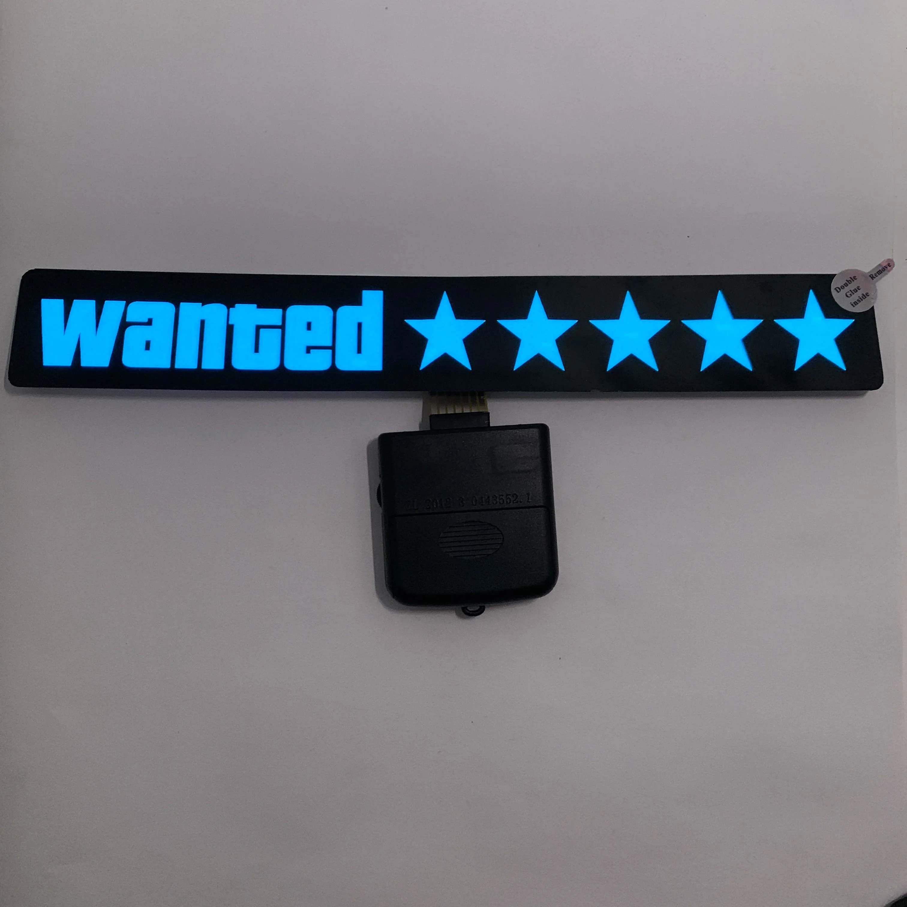 Car LED Decoration Light Sticker Flashing Lights Windshield Glow Panel Electric Marker Lamp
