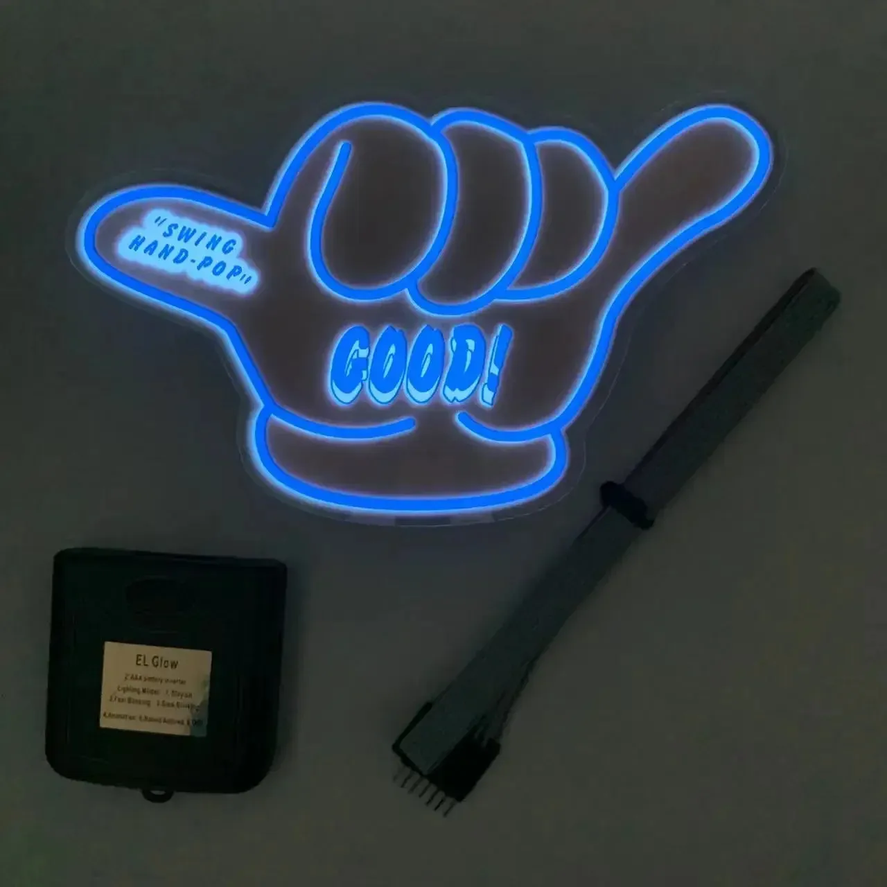 Car LED Decoration Light Sticker Flashing Lights Windshield Glow Panel Electric Marker Lamp