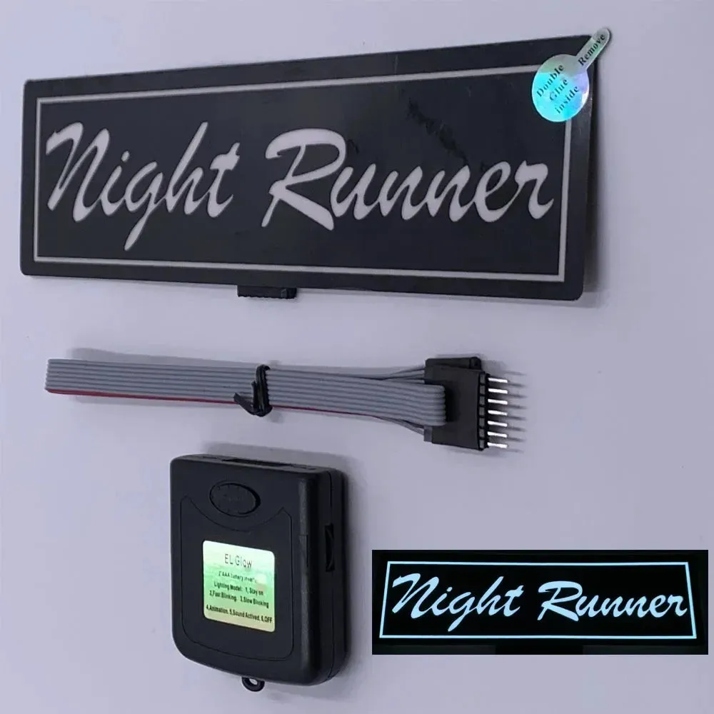 Car LED Decoration Light Sticker Flashing Lights Windshield Glow Panel Electric Marker Lamp