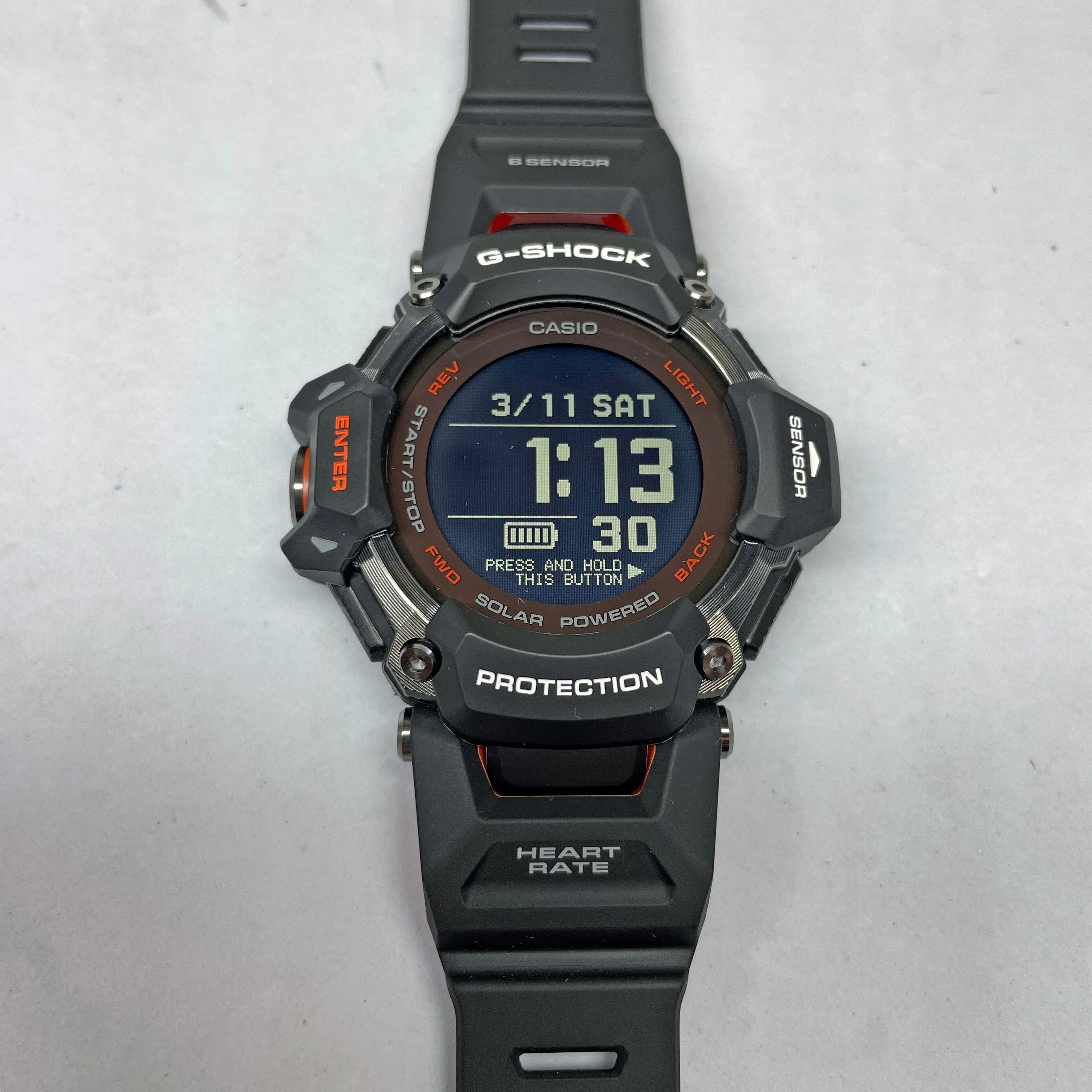 CASIO G-SHOCK GBDH2000-1A Move Heart Rate Monitor GPS Solar Activity Watch
