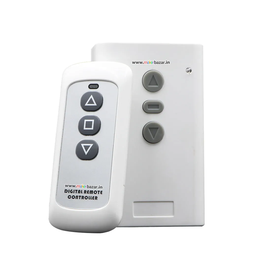 [Combo 6] 433MHz AC220V 2CH Relay Receiver RF Transmitter Wireless Remote Control Switch 3-Buttons for Garage Door Motor Forward Reverse Projector Curtain Control