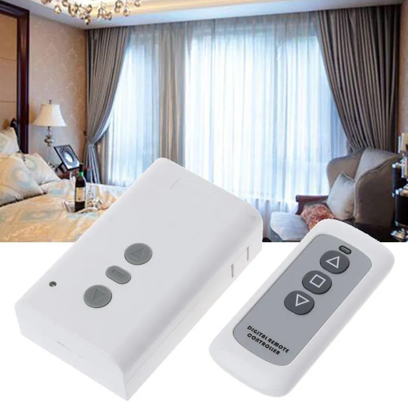 [Combo 6] 433MHz AC220V 2CH Relay Receiver RF Transmitter Wireless Remote Control Switch 3-Buttons for Garage Door Motor Forward Reverse Projector Curtain Control