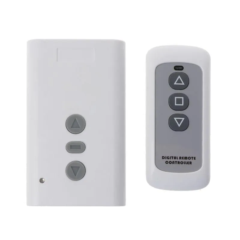 [Combo 6] 433MHz AC220V 2CH Relay Receiver RF Transmitter Wireless Remote Control Switch 3-Buttons for Garage Door Motor Forward Reverse Projector Curtain Control