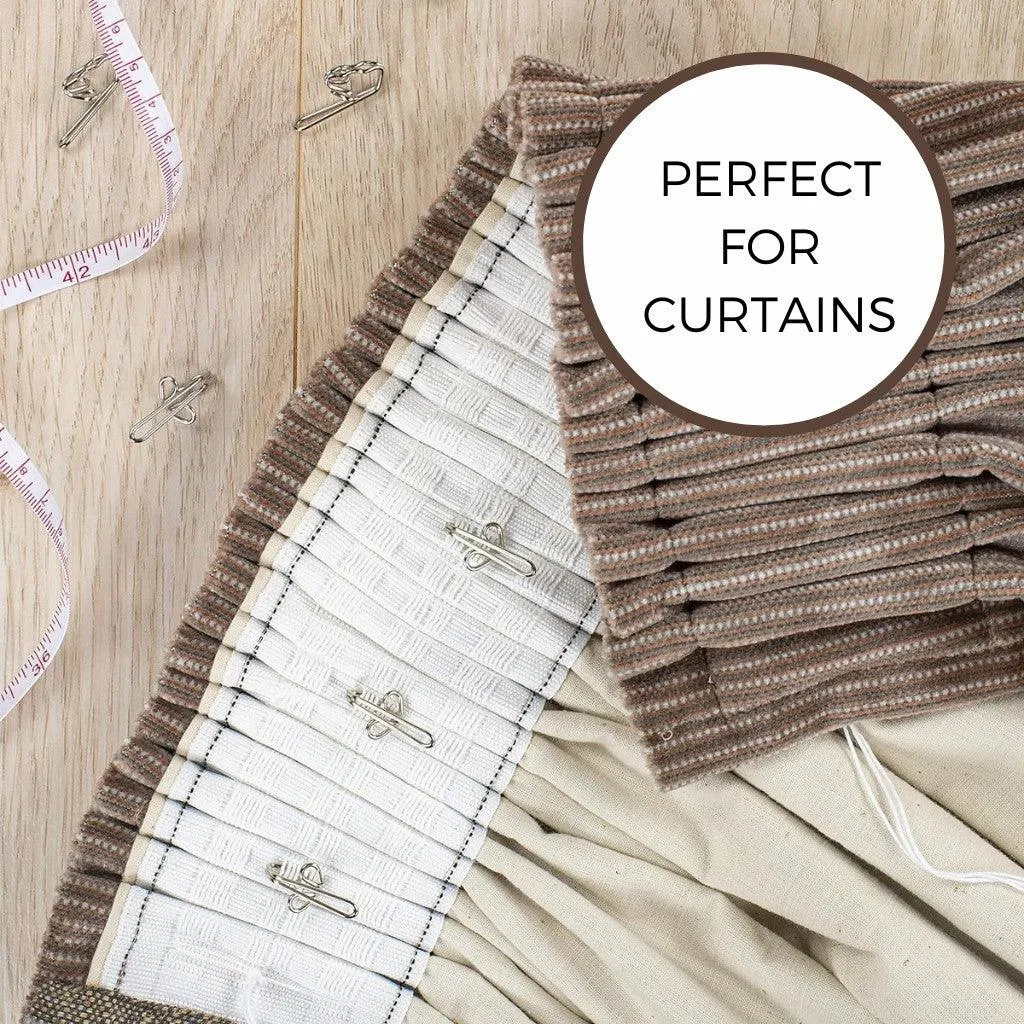 Curtain Tape - White - 5 Metre Pre-cut