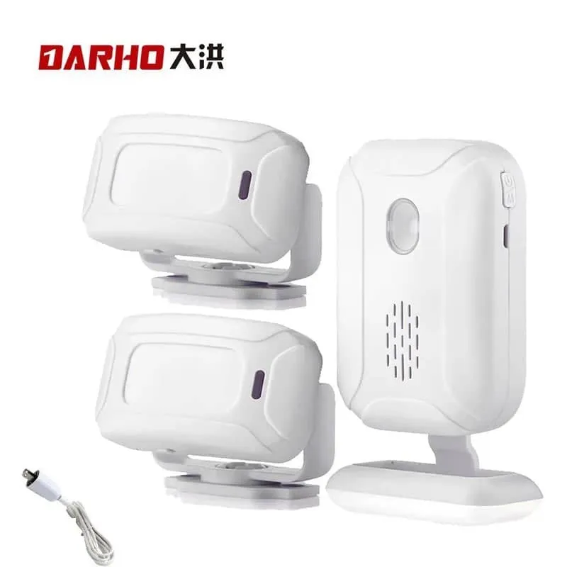 Darho 2024 Shop/Store/Office/Home Security Welcome Chime Alert Wireless Infrared IR Motion Sensor Door Bell Alarm Entry Doorbell