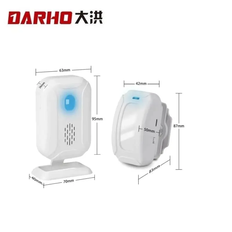 Darho 2024 Shop/Store/Office/Home Security Welcome Chime Alert Wireless Infrared IR Motion Sensor Door Bell Alarm Entry Doorbell