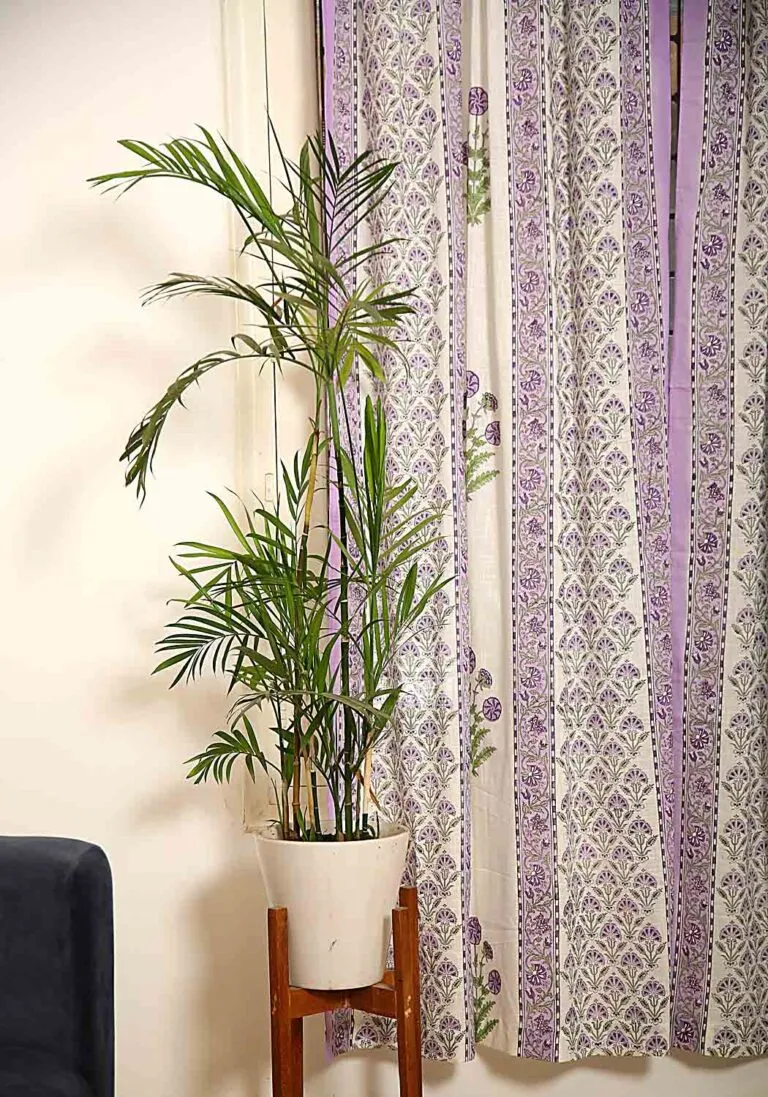 Diana Bud Hand Block Print Cotton Curtain