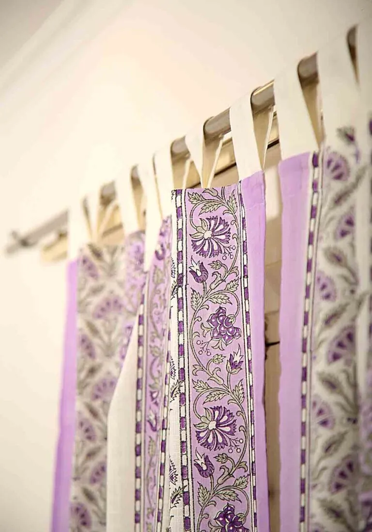 Diana Bud Hand Block Print Cotton Curtain