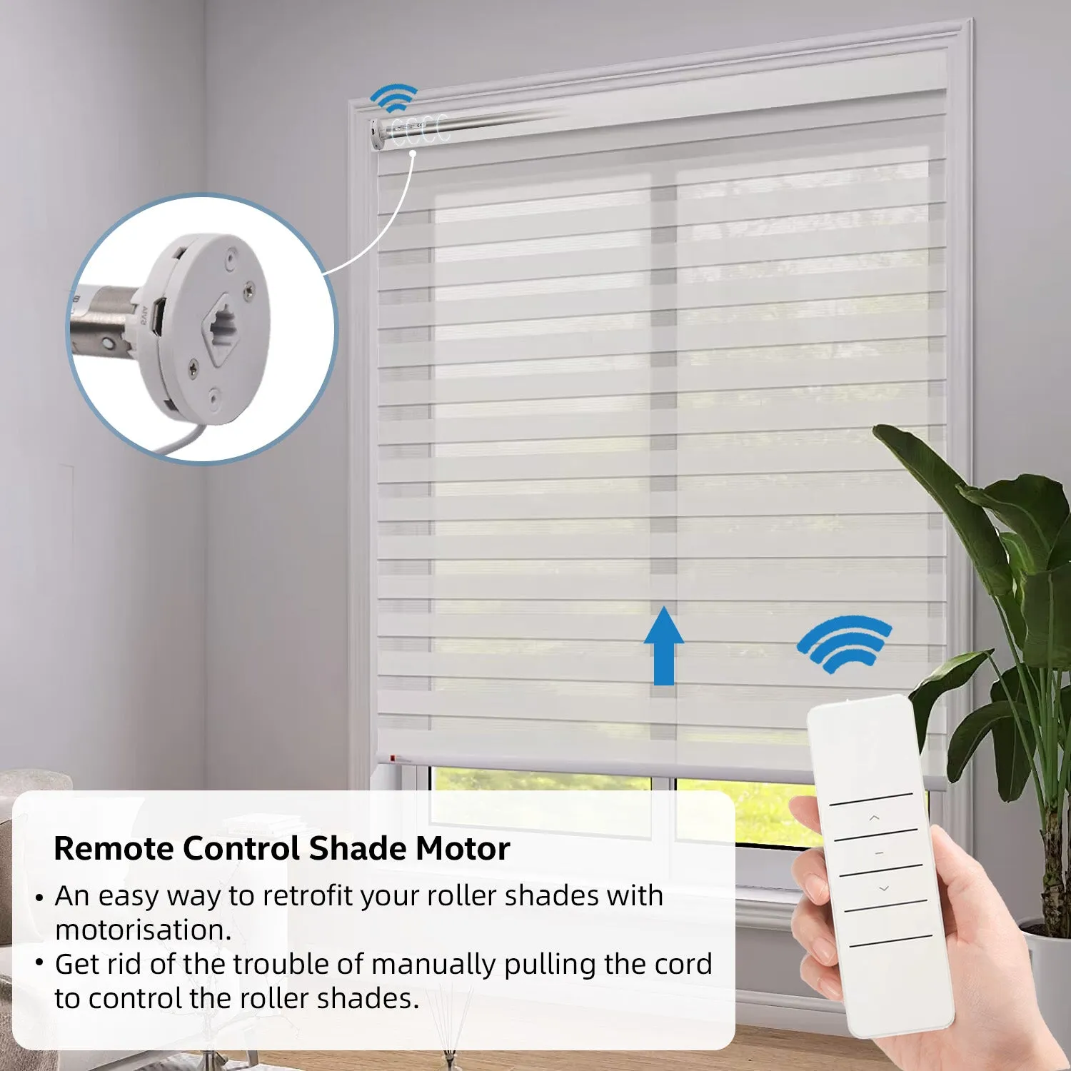 DM15LEU-Rechargeable Roller Shade Motor, Working for 1"/25mm Shade Tube