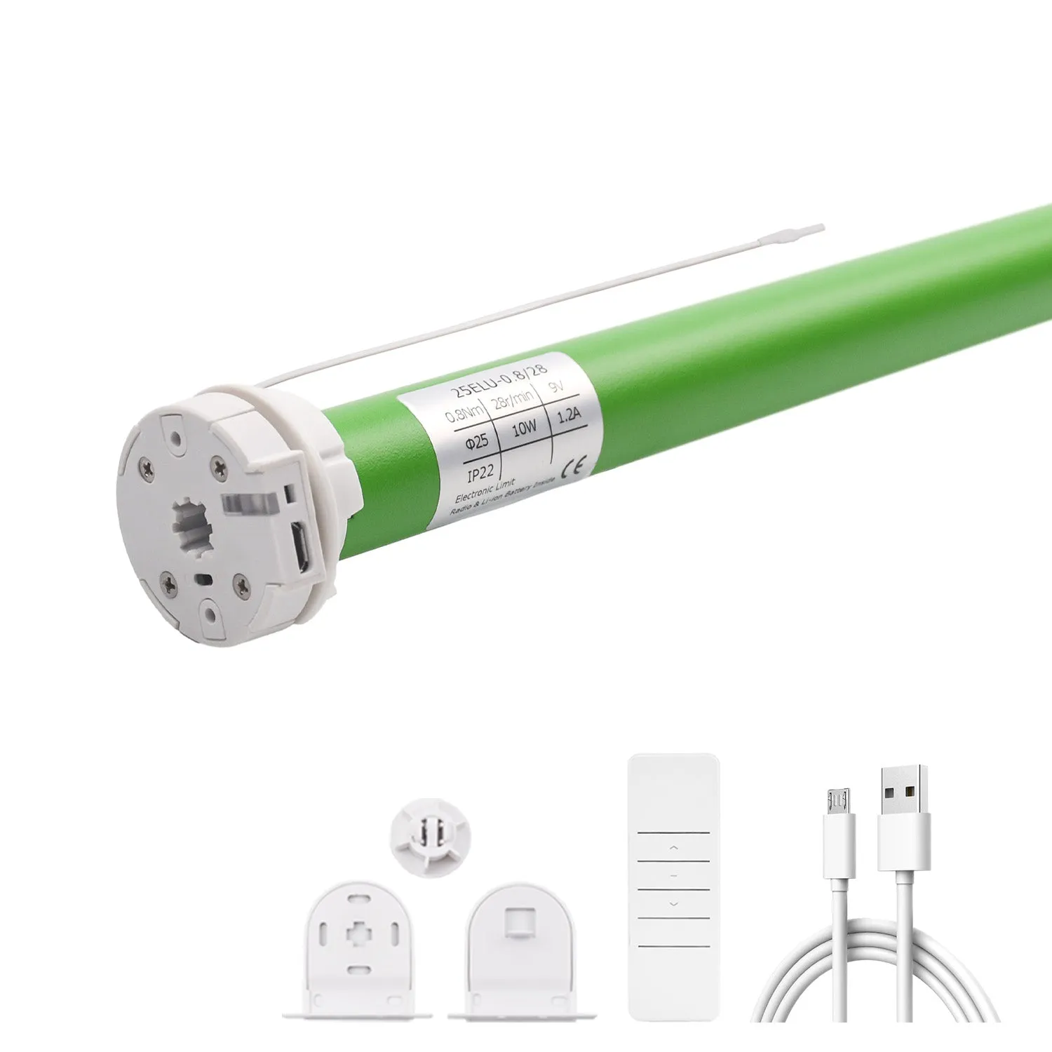 DM25LEU-Rechargeable Roller Shades Motor Kit Wireless RF Controller