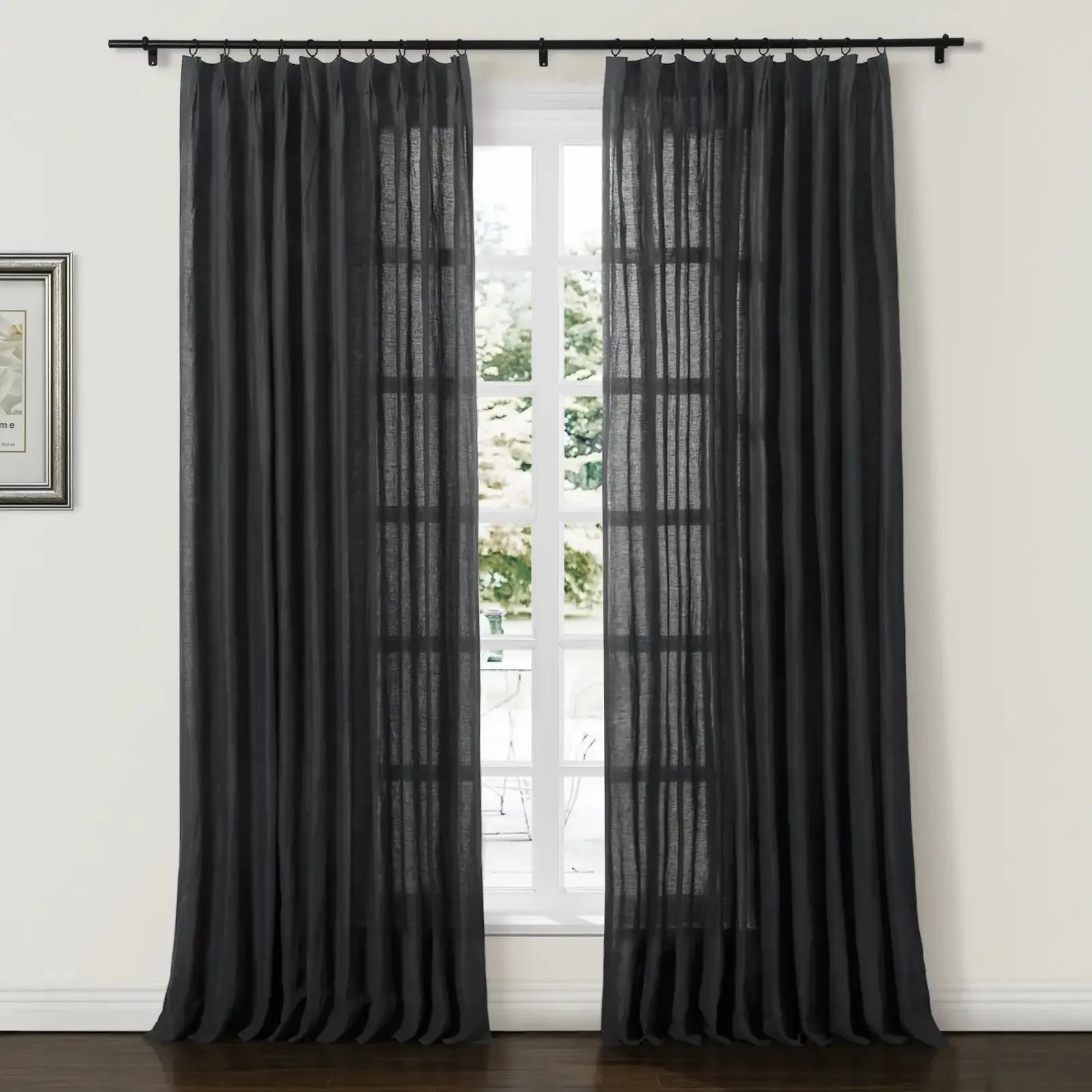 Doris 100% Linen Curtain Grommet