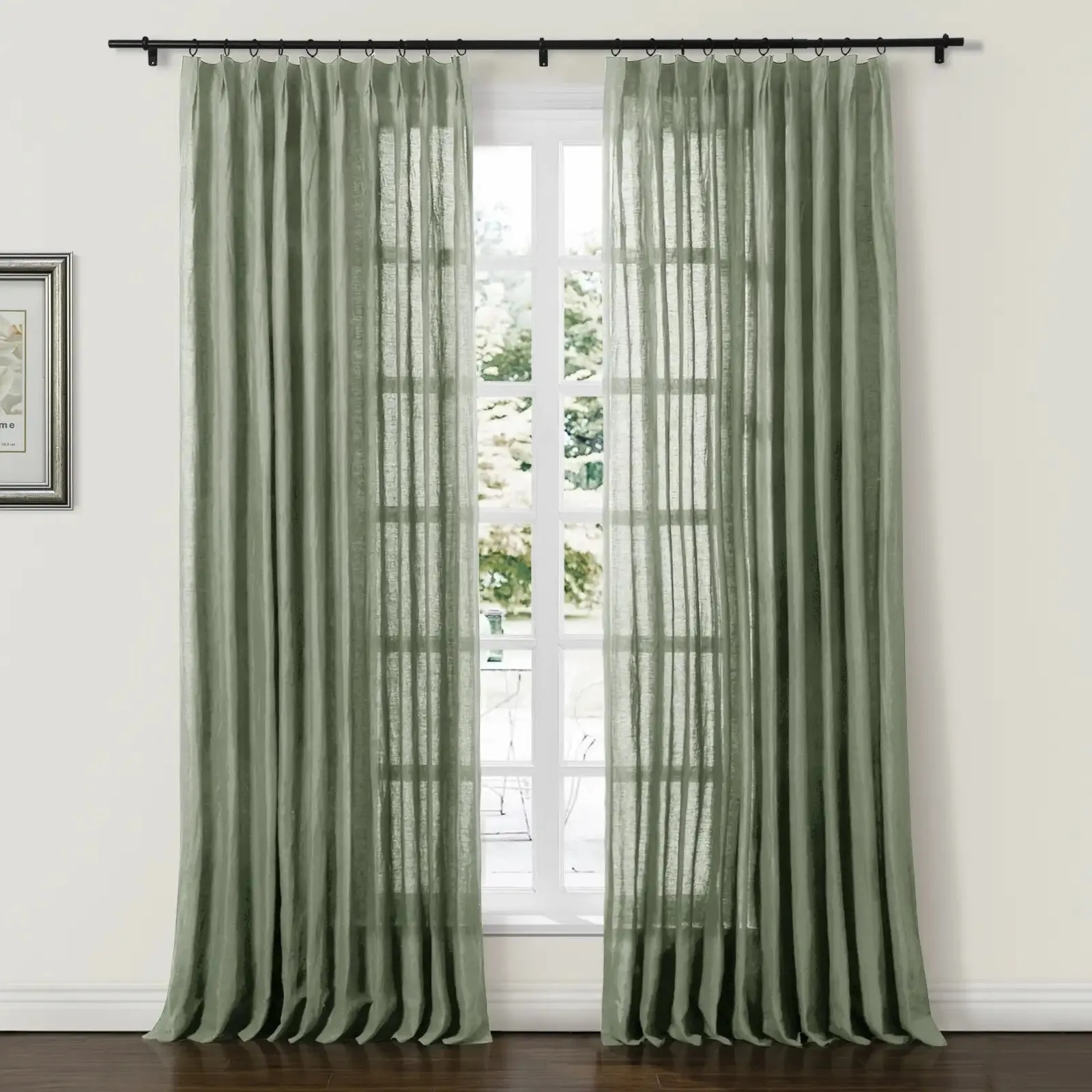 Doris 100% Linen Curtain Grommet