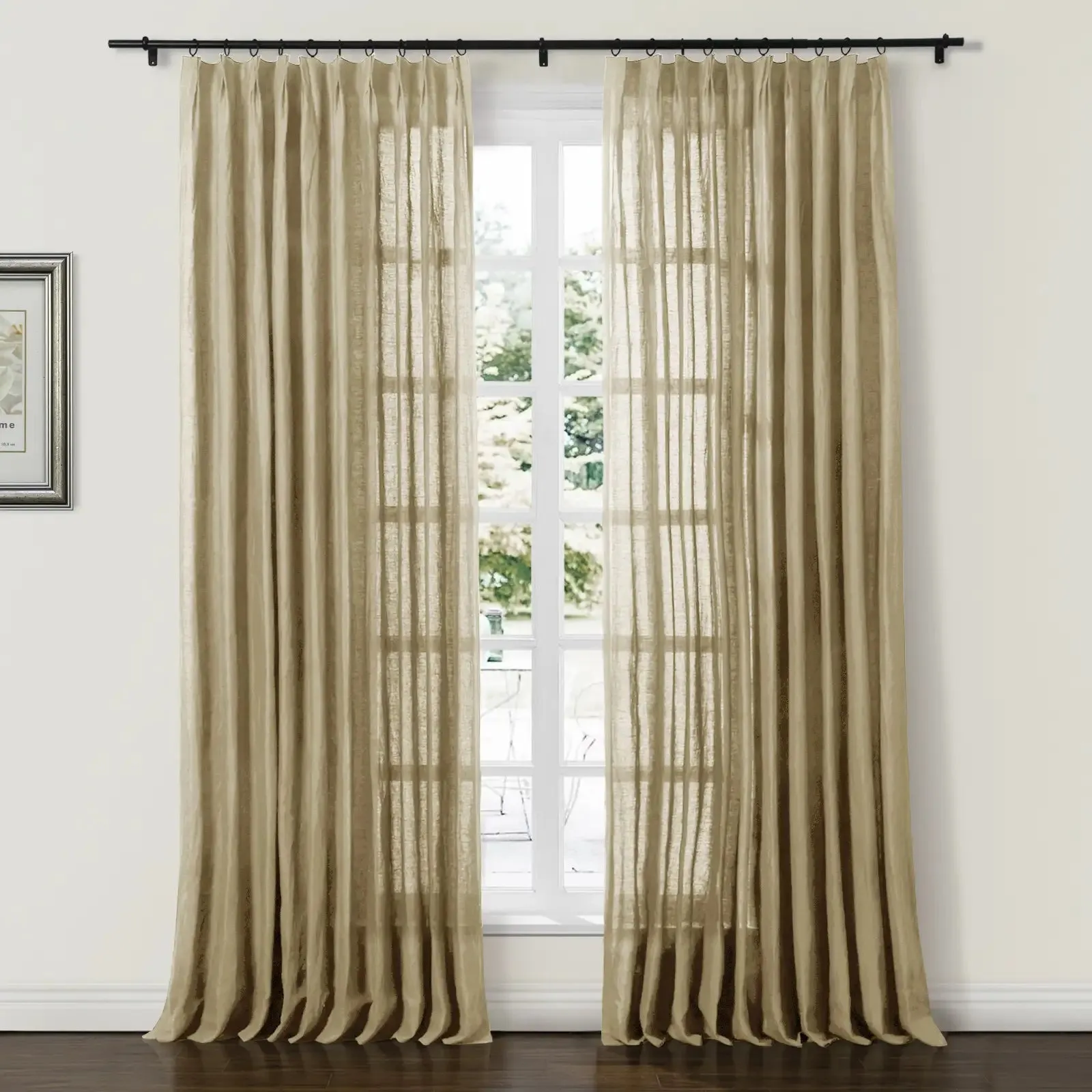 Doris 100% Linen Curtain Grommet
