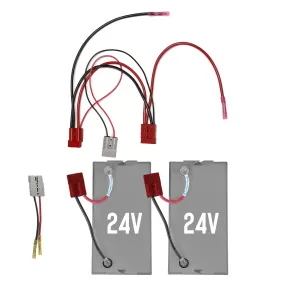 “Double Time” 24V parallel kit for (2) 24V batteries to (1) 24V trolling motor w/ charging leads RCE224VCHK