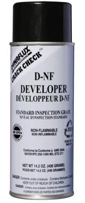 Dynaflux Visible Dye Penetrant Systems, Developer, Nuclear, Aerosol Can, 16 oz, DNF315-16