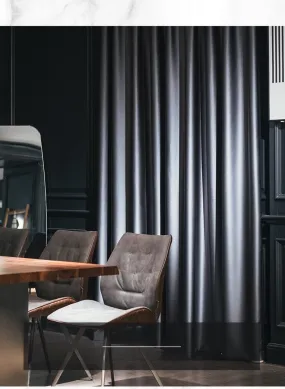 Emily Solid Soundproof & Thermal Blackout Custom Curtain
