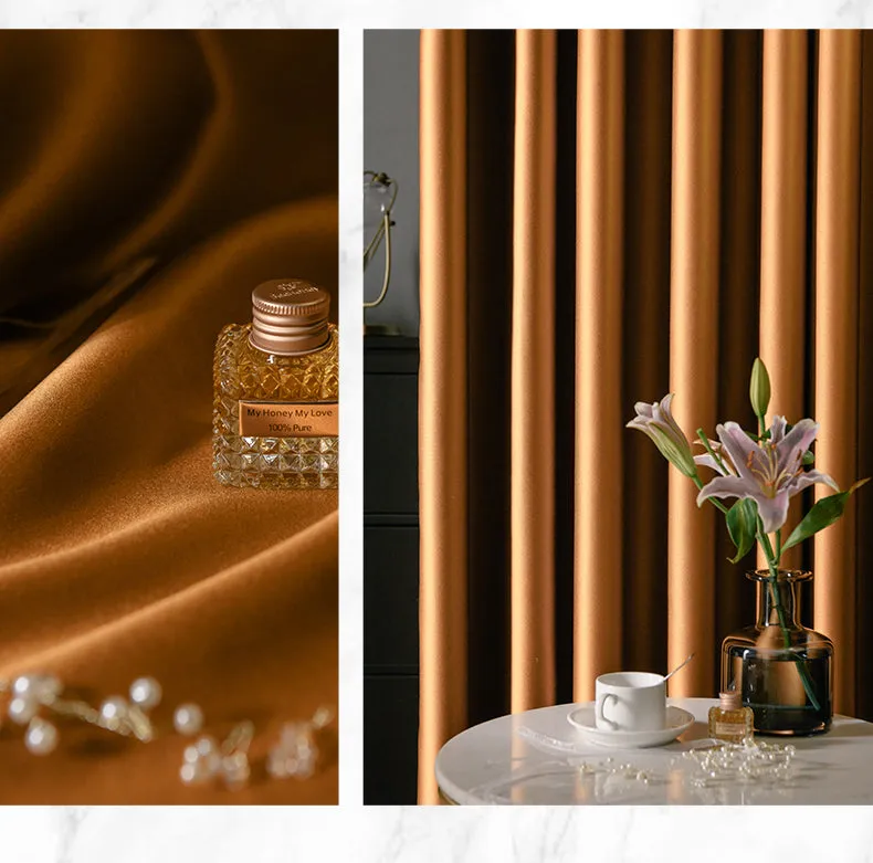 Emily Solid Soundproof & Thermal Blackout Custom Curtain