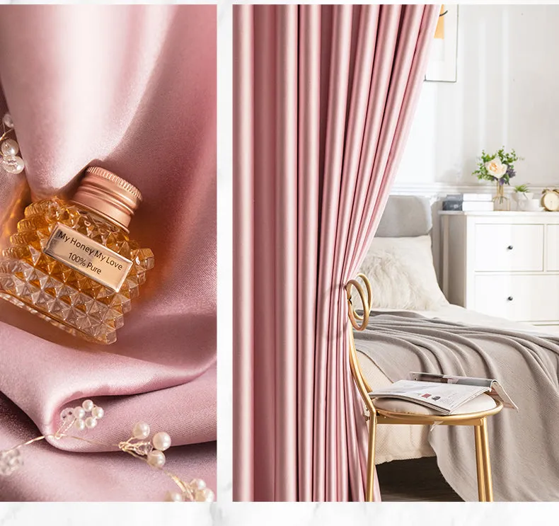 Emily Solid Soundproof & Thermal Blackout Custom Curtain