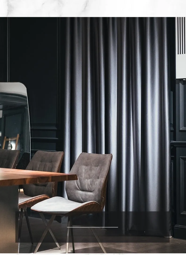 Emily Solid Soundproof & Thermal Blackout Custom Curtain
