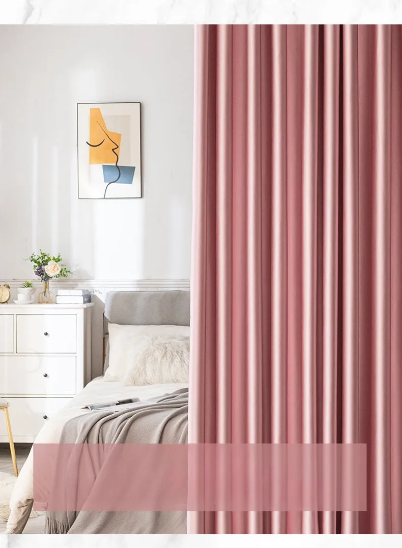 Emily Solid Soundproof & Thermal Blackout Custom Curtain