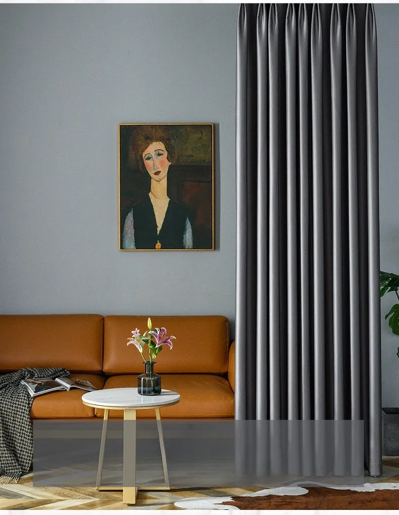 Emily Solid Soundproof & Thermal Blackout Custom Curtain