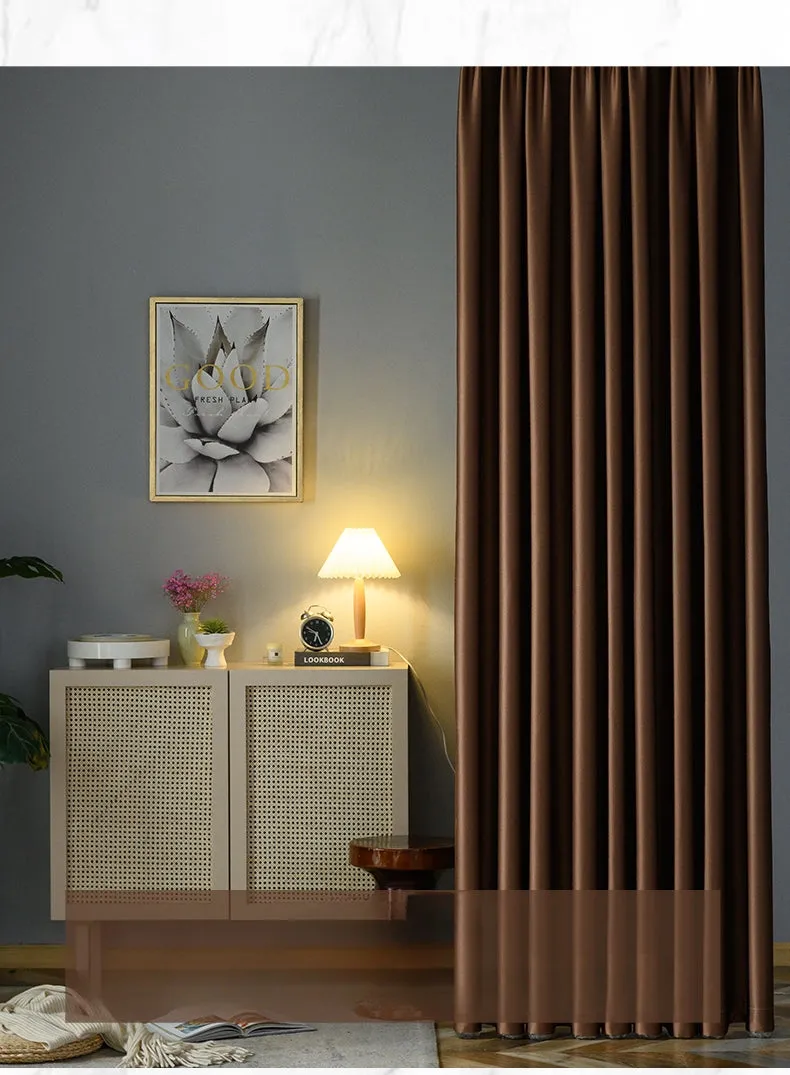Emily Solid Soundproof & Thermal Blackout Custom Curtain