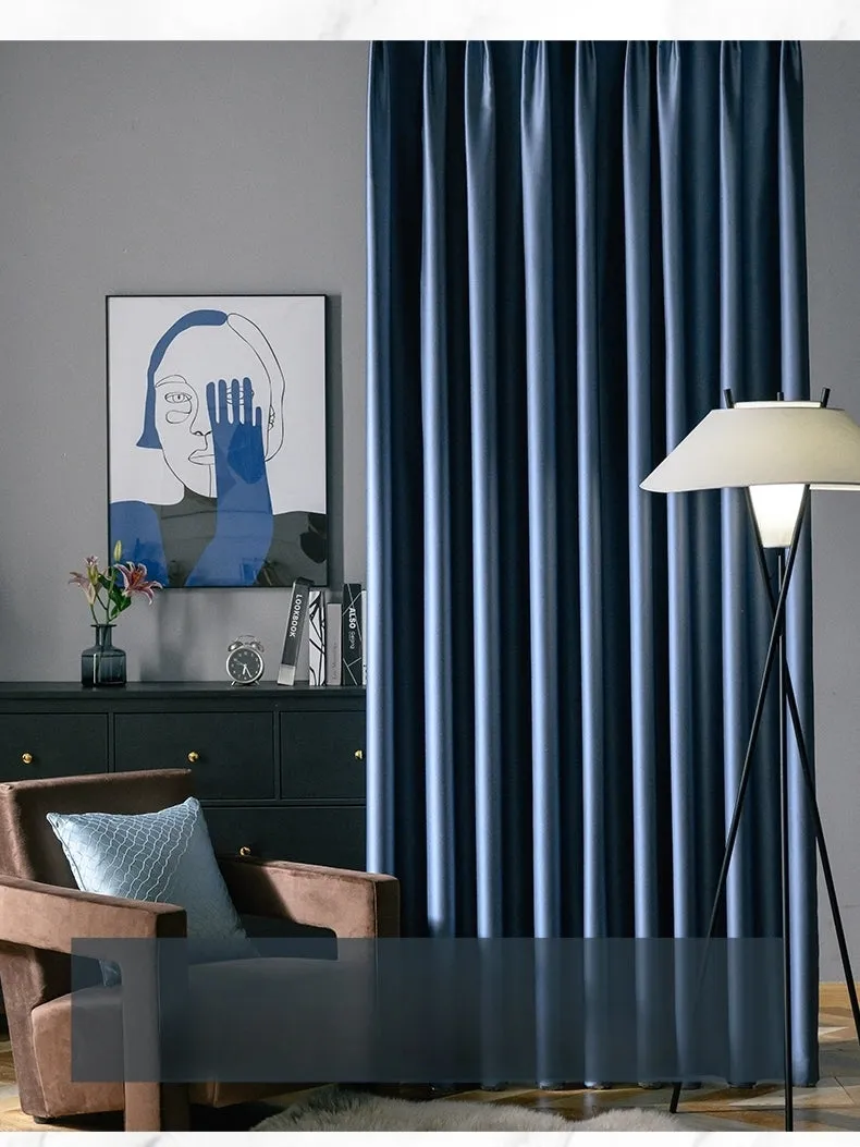 Emily Solid Soundproof & Thermal Blackout Custom Curtain