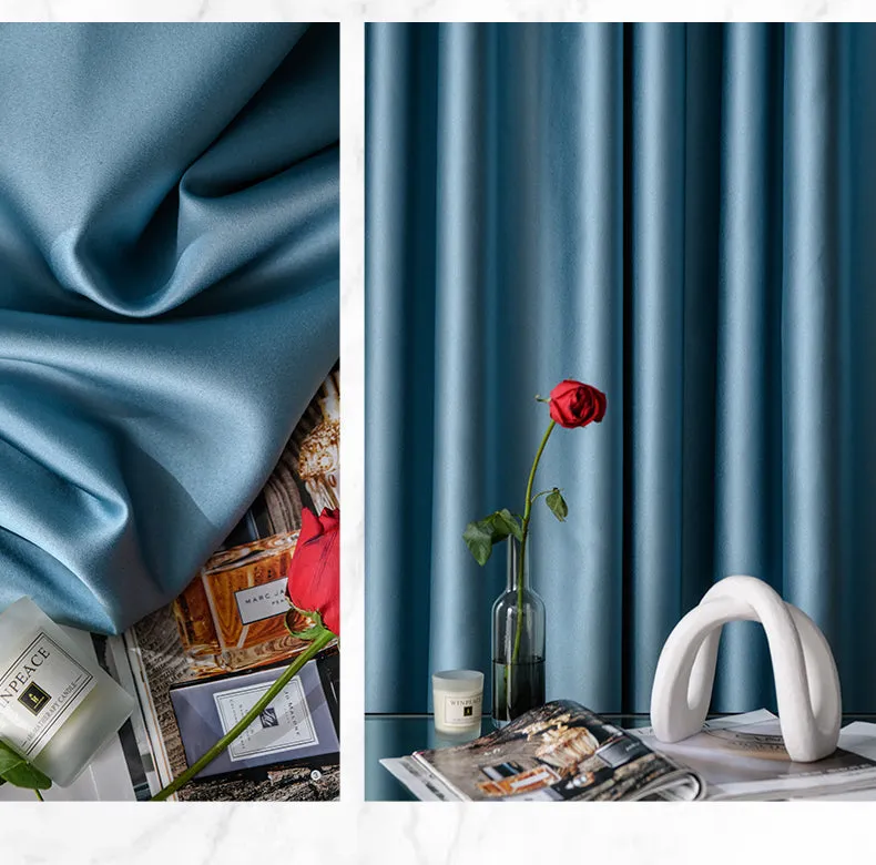 Emily Solid Soundproof & Thermal Blackout Custom Curtain