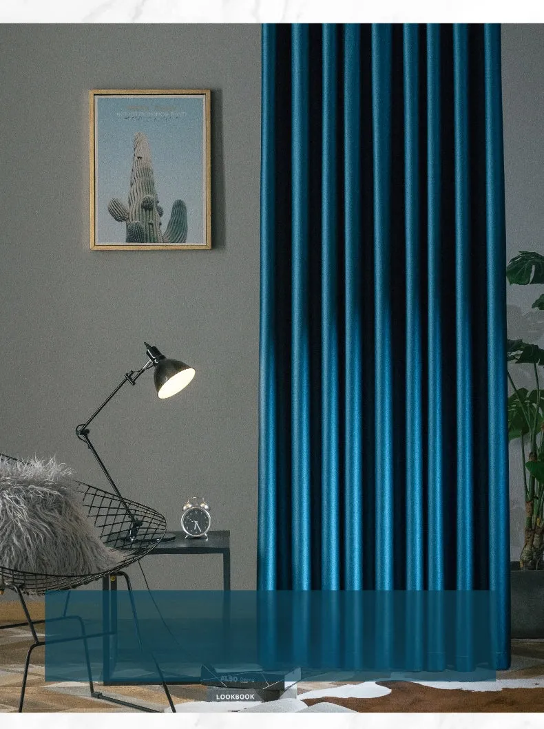 Emily Solid Soundproof & Thermal Blackout Custom Curtain