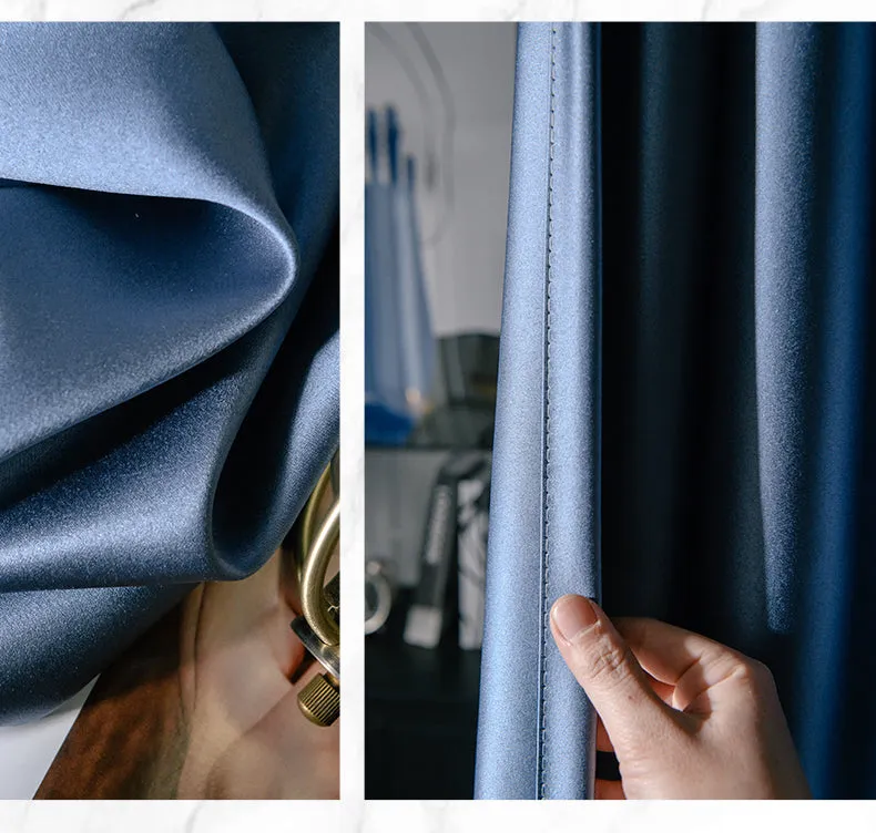 Emily Solid Soundproof & Thermal Blackout Custom Curtain