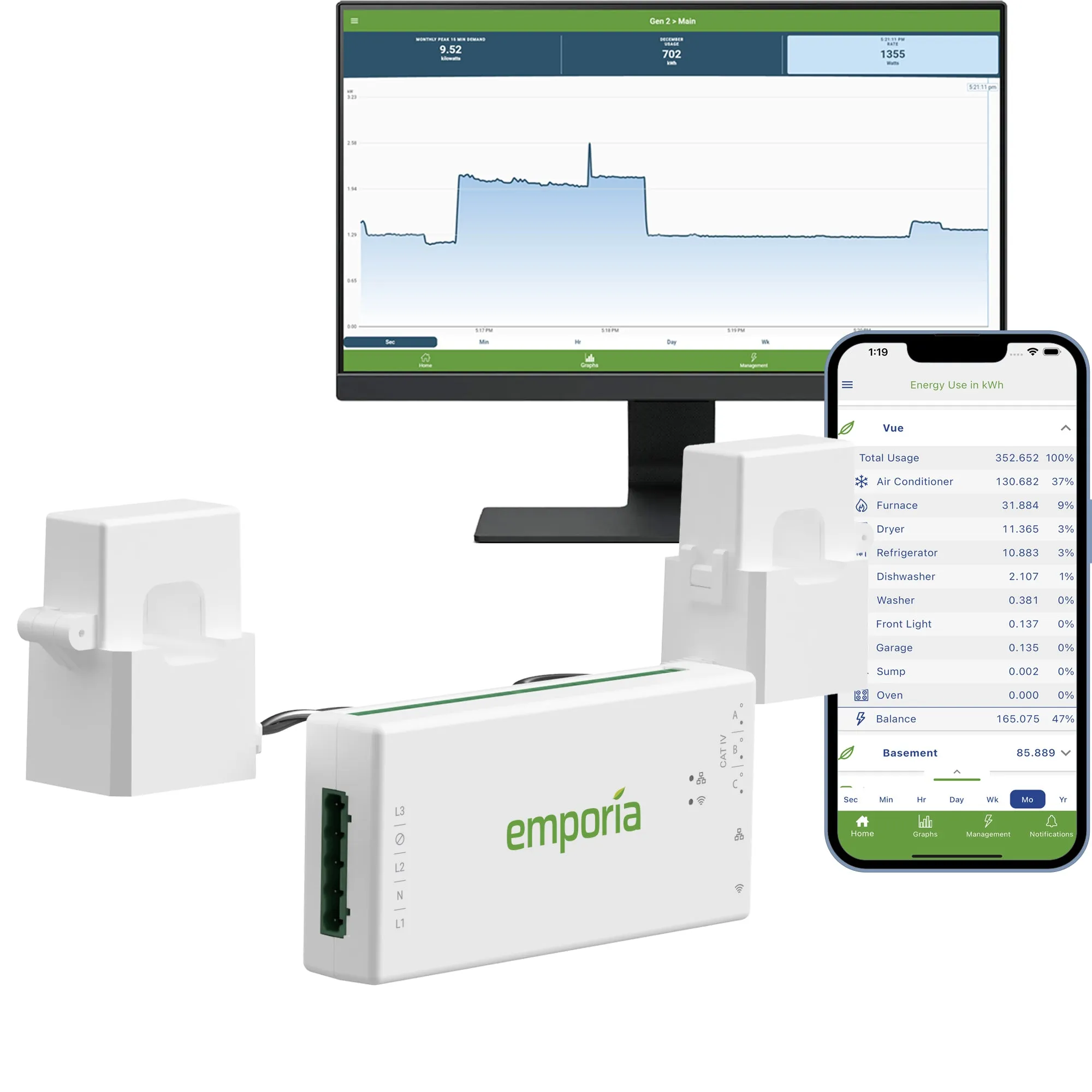 Emporia Level 2 EV Charger with PowerSmart Load Management
