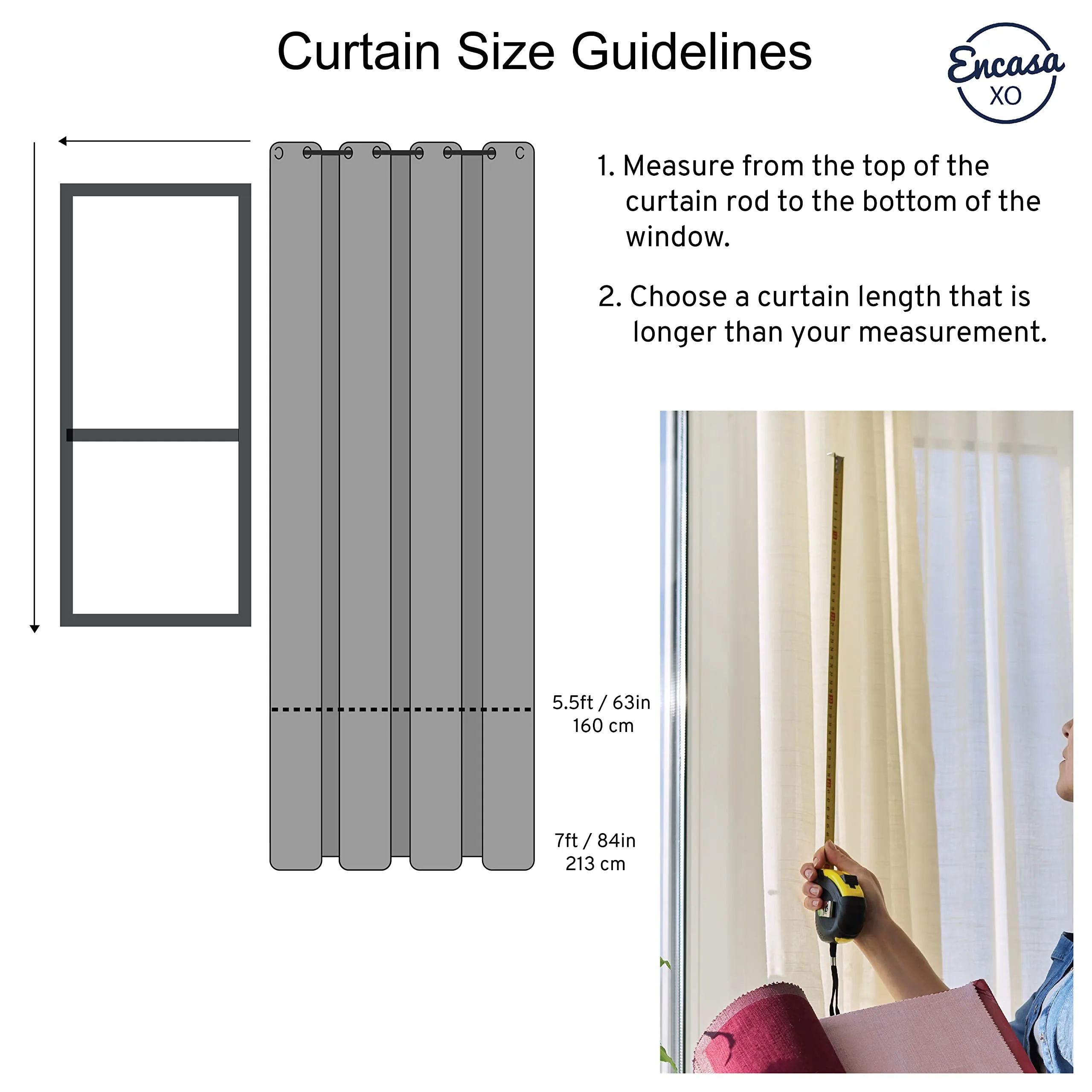 Encasa Homes Cotton Linen Solid Sheer Curtains with Eyelet Rings, Linen Textured Curtains for Door Set of 2 -White- 7 ft (140x213 cm)