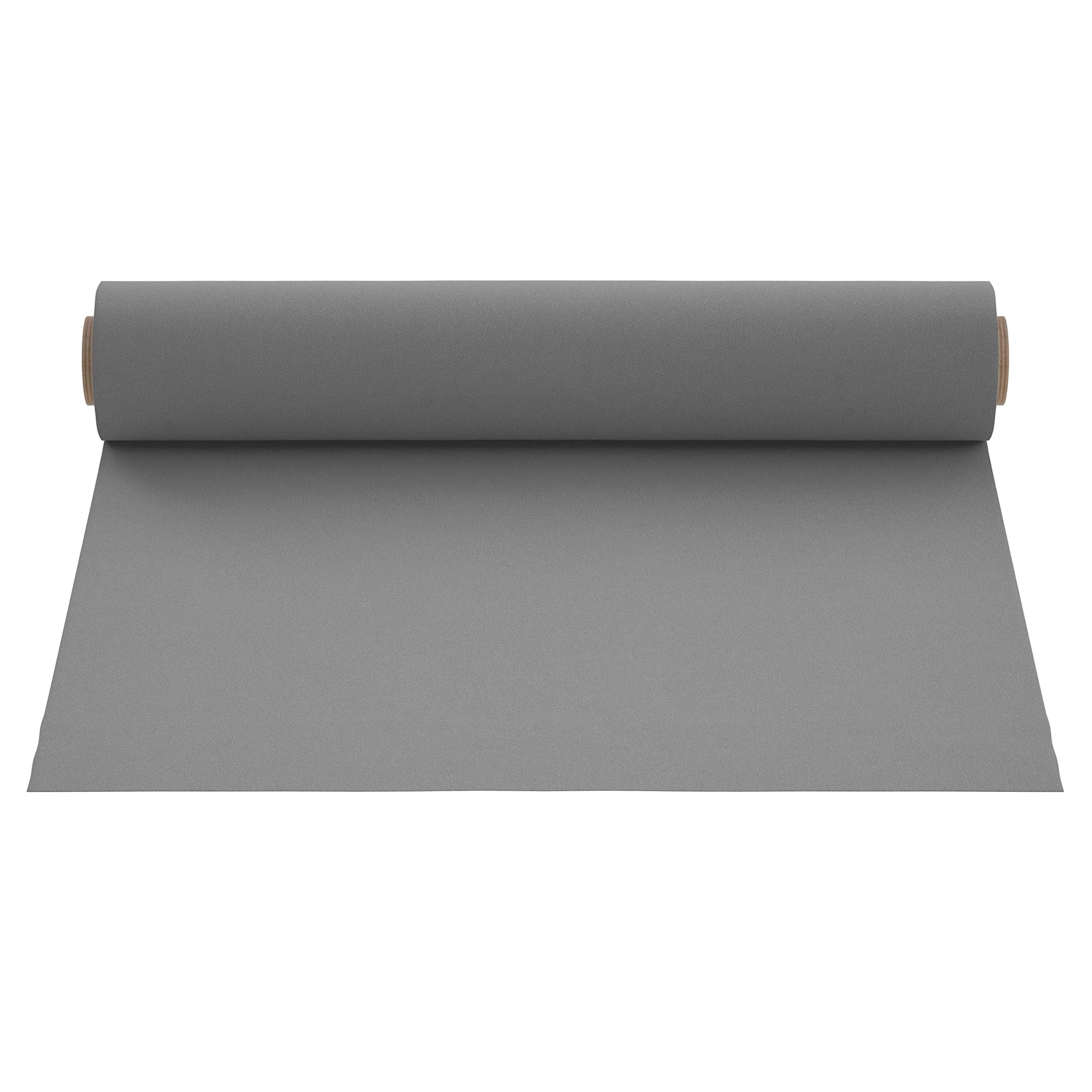 Encasa Homes Fabric by The Metre - Mercerised Dyed Cotton Canvas 100 x 140 cm Width, Grey