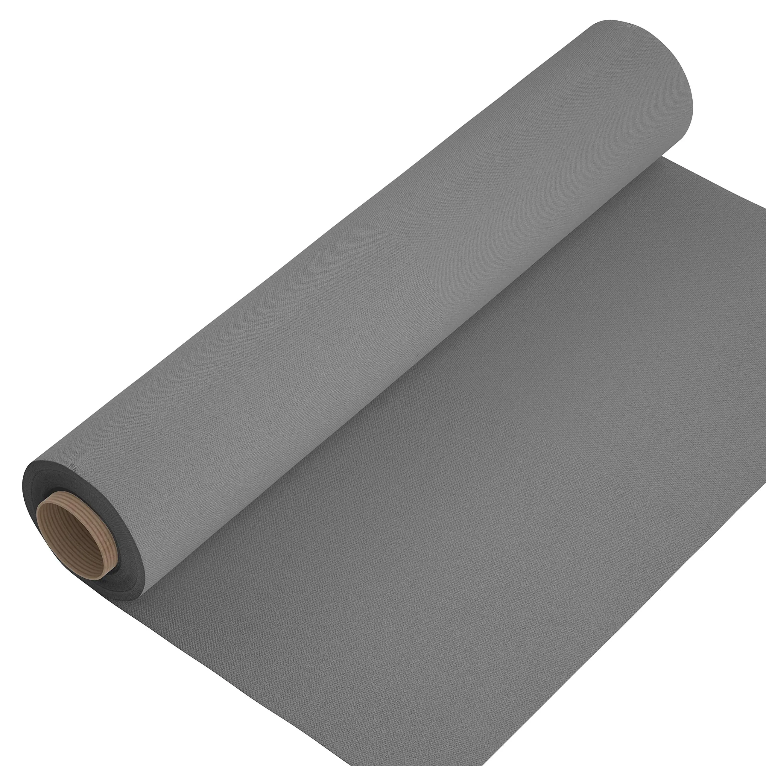Encasa Homes Fabric by The Metre - Mercerised Dyed Cotton Canvas 100 x 140 cm Width, Grey