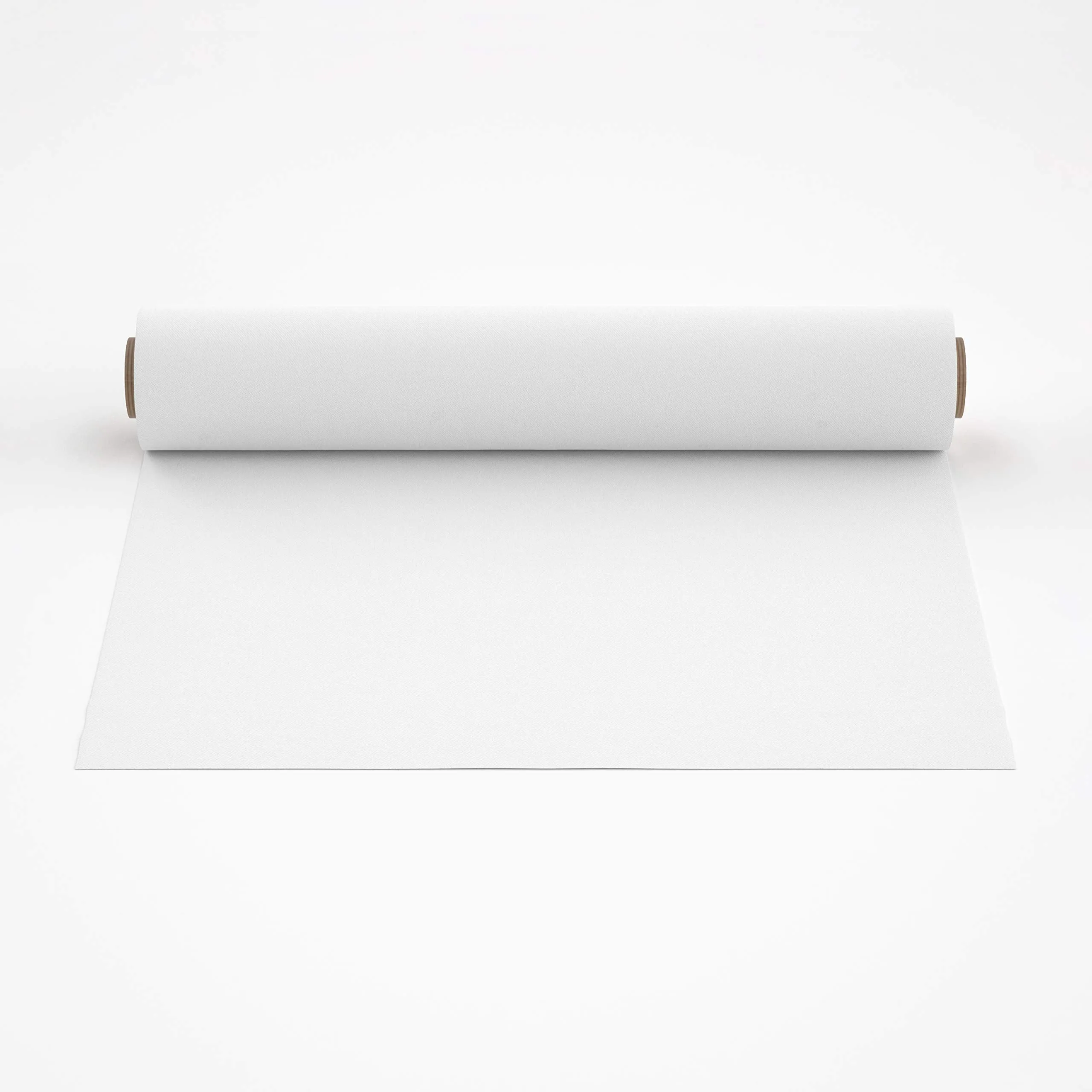Encasa Homes Fabric by The Metre - Mercerised Dyed Cotton Canvas 100x140 cm Width, White