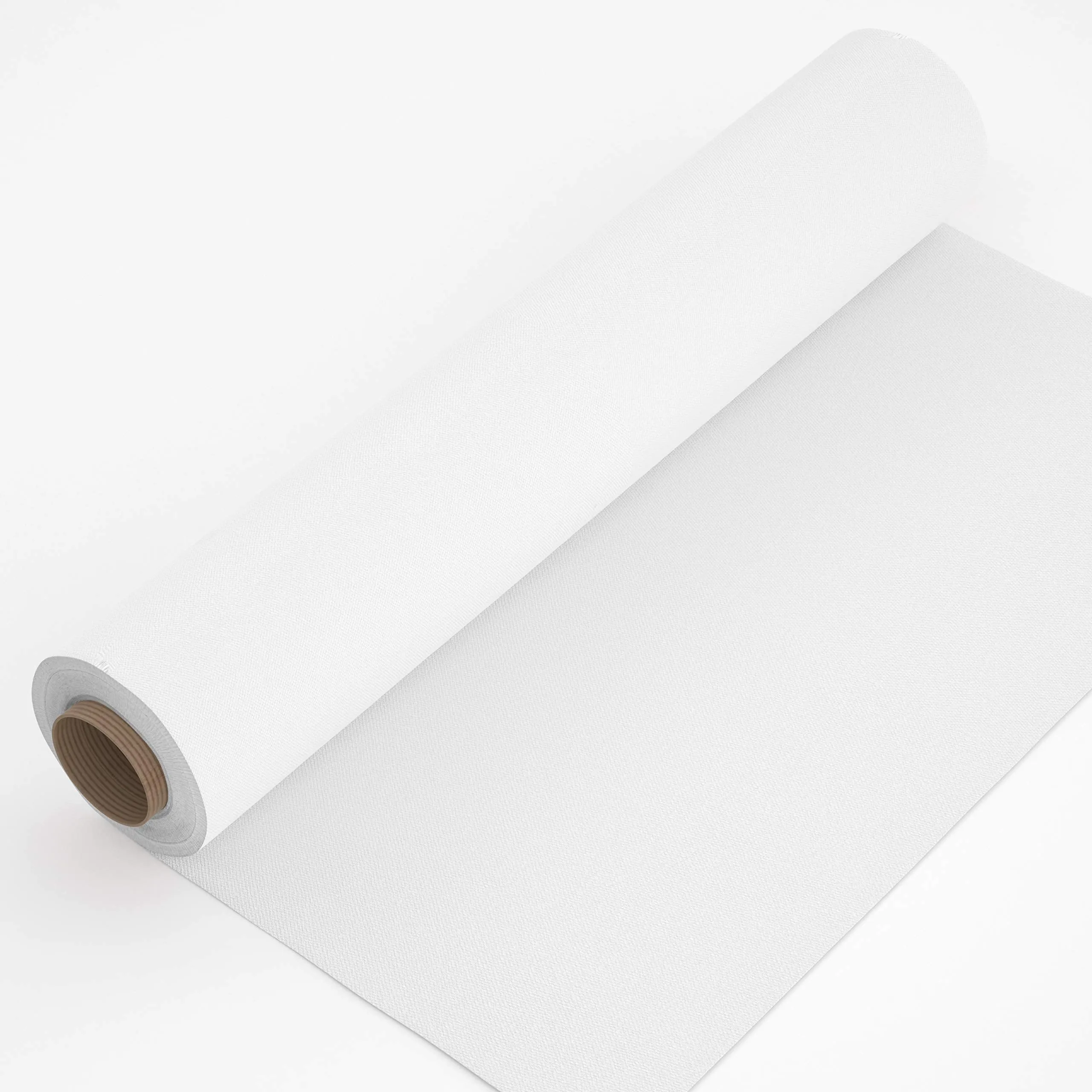 Encasa Homes Fabric by The Metre - Mercerised Dyed Cotton Canvas 100x140 cm Width, White