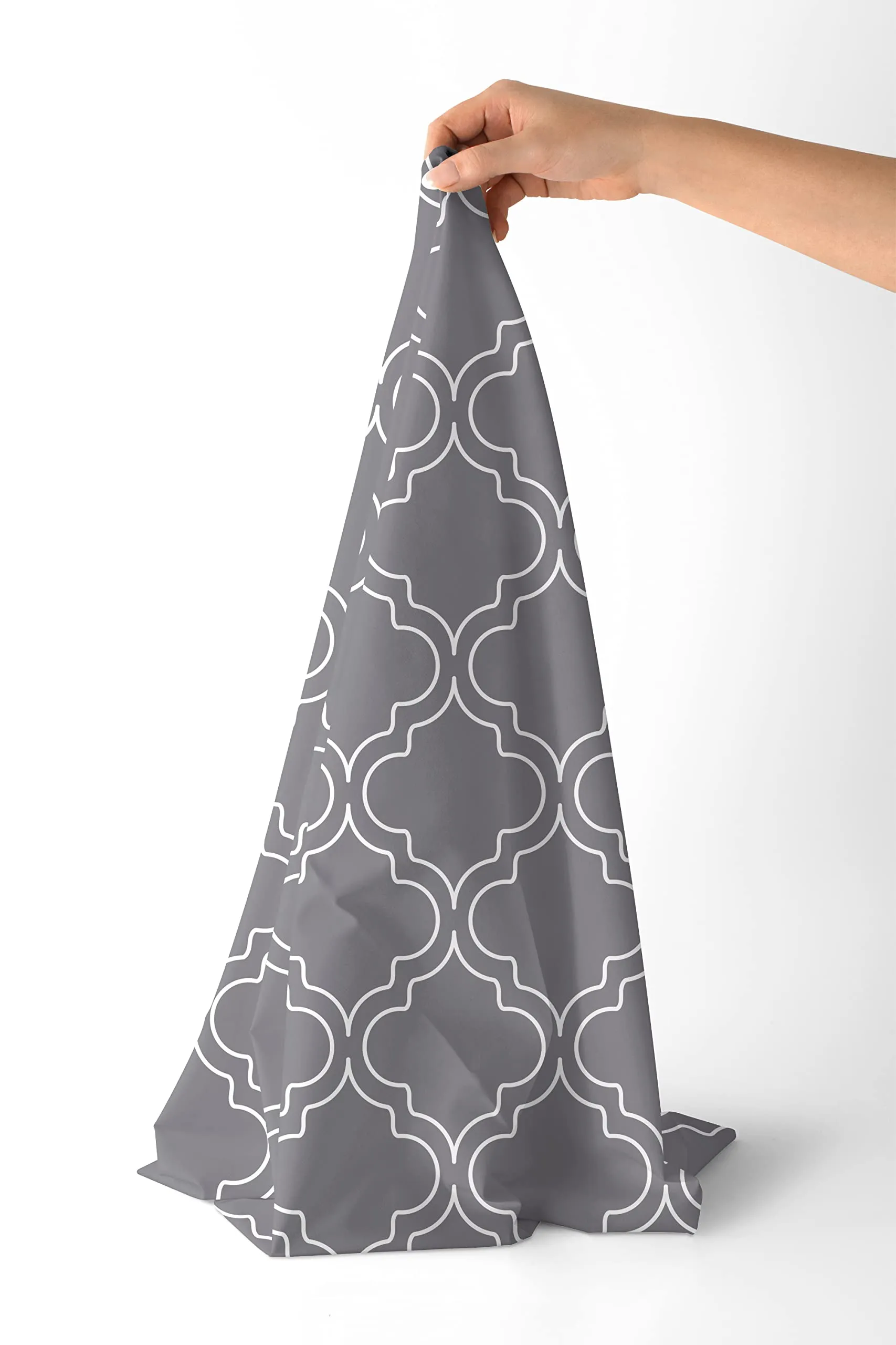 Encasa XO Printed Fabric 59" (150 Cms) – Grey Tiles - Decorative Soft & Smooth, 100% Cotton Cloth for Curtains, Cushions, Dress Material, Upholstery, Bedcover - 1 Meter