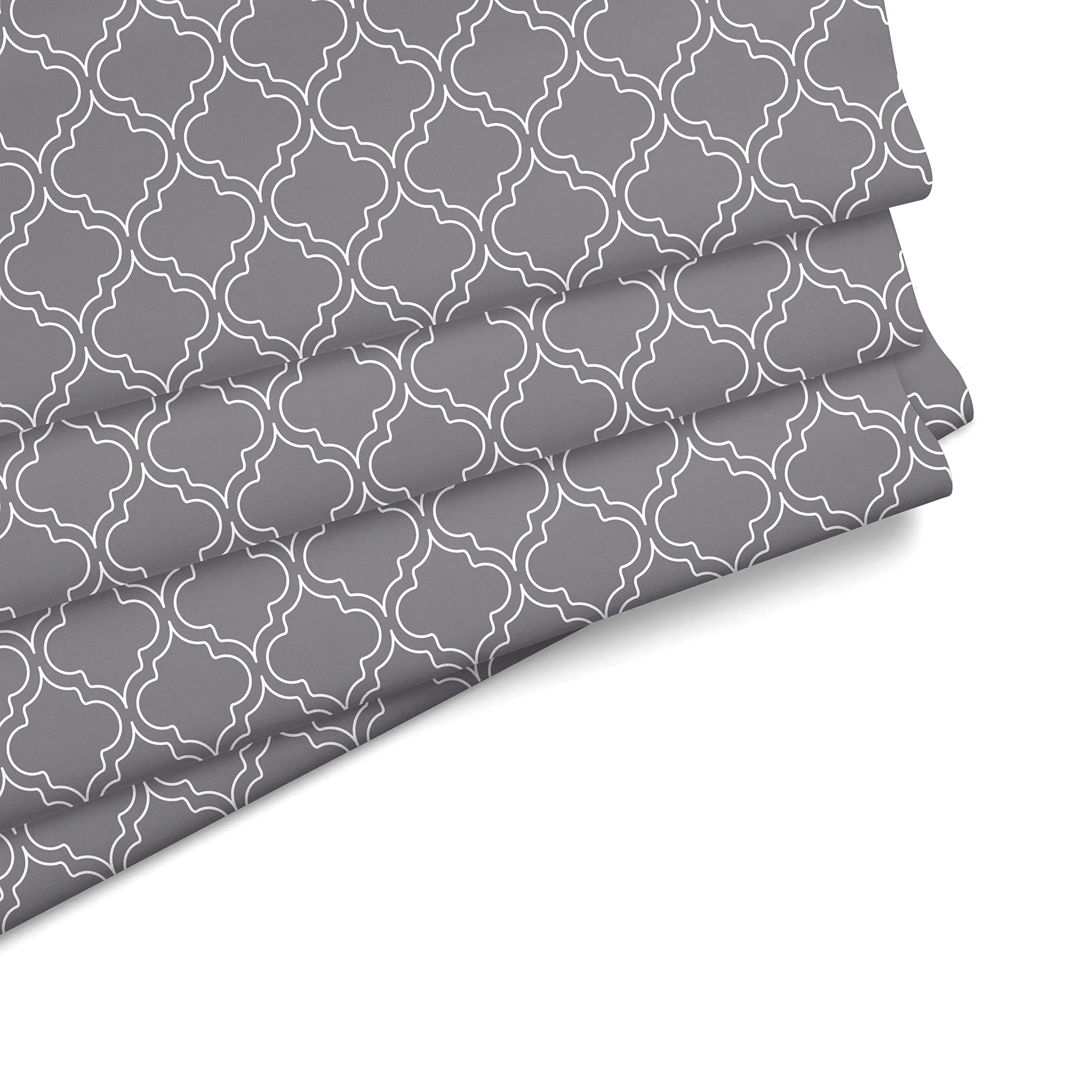 Encasa XO Printed Fabric 59" (150 Cms) – Grey Tiles - Decorative Soft & Smooth, 100% Cotton Cloth for Curtains, Cushions, Dress Material, Upholstery, Bedcover - 1 Meter