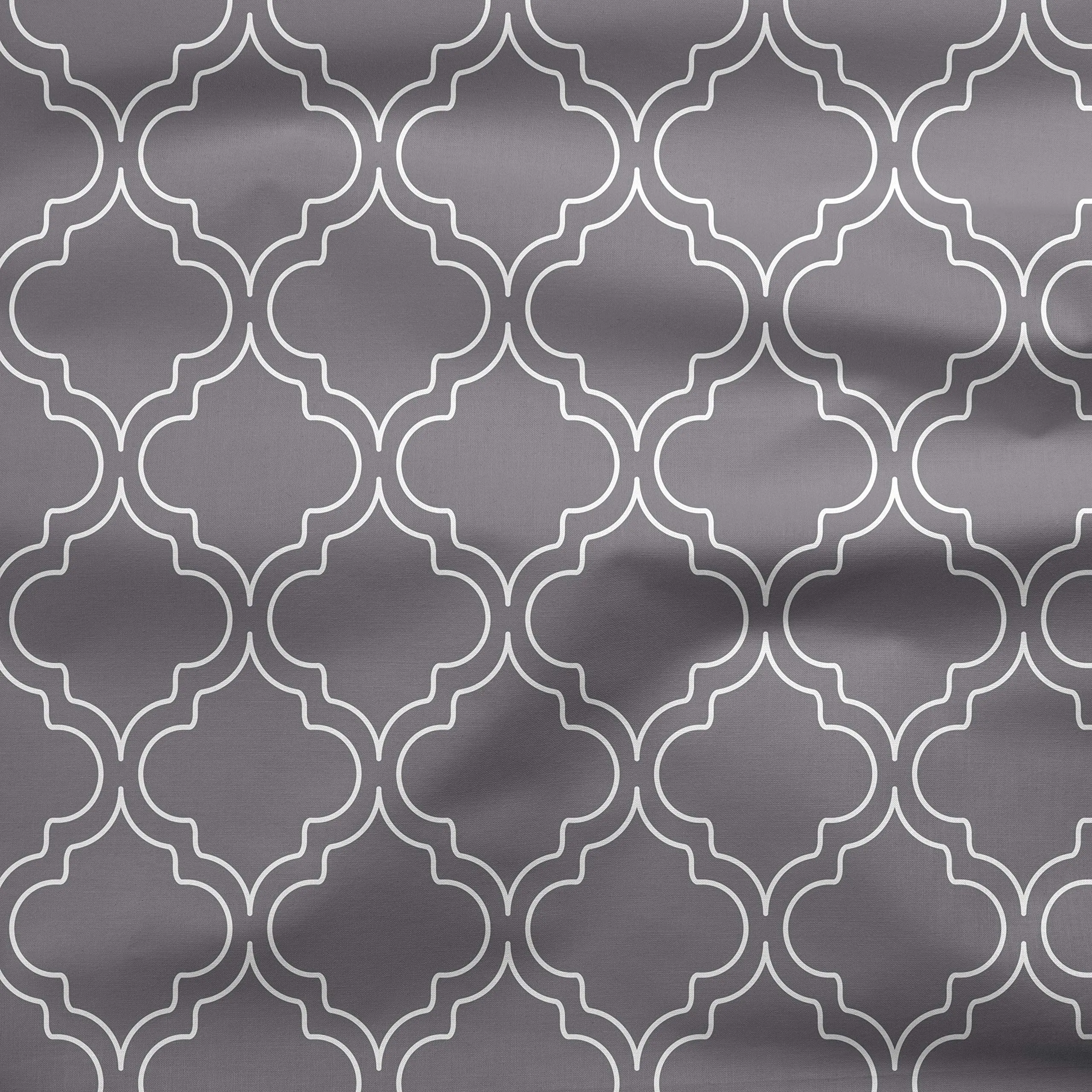 Encasa XO Printed Fabric 59" (150 Cms) – Grey Tiles - Decorative Soft & Smooth, 100% Cotton Cloth for Curtains, Cushions, Dress Material, Upholstery, Bedcover - 1 Meter