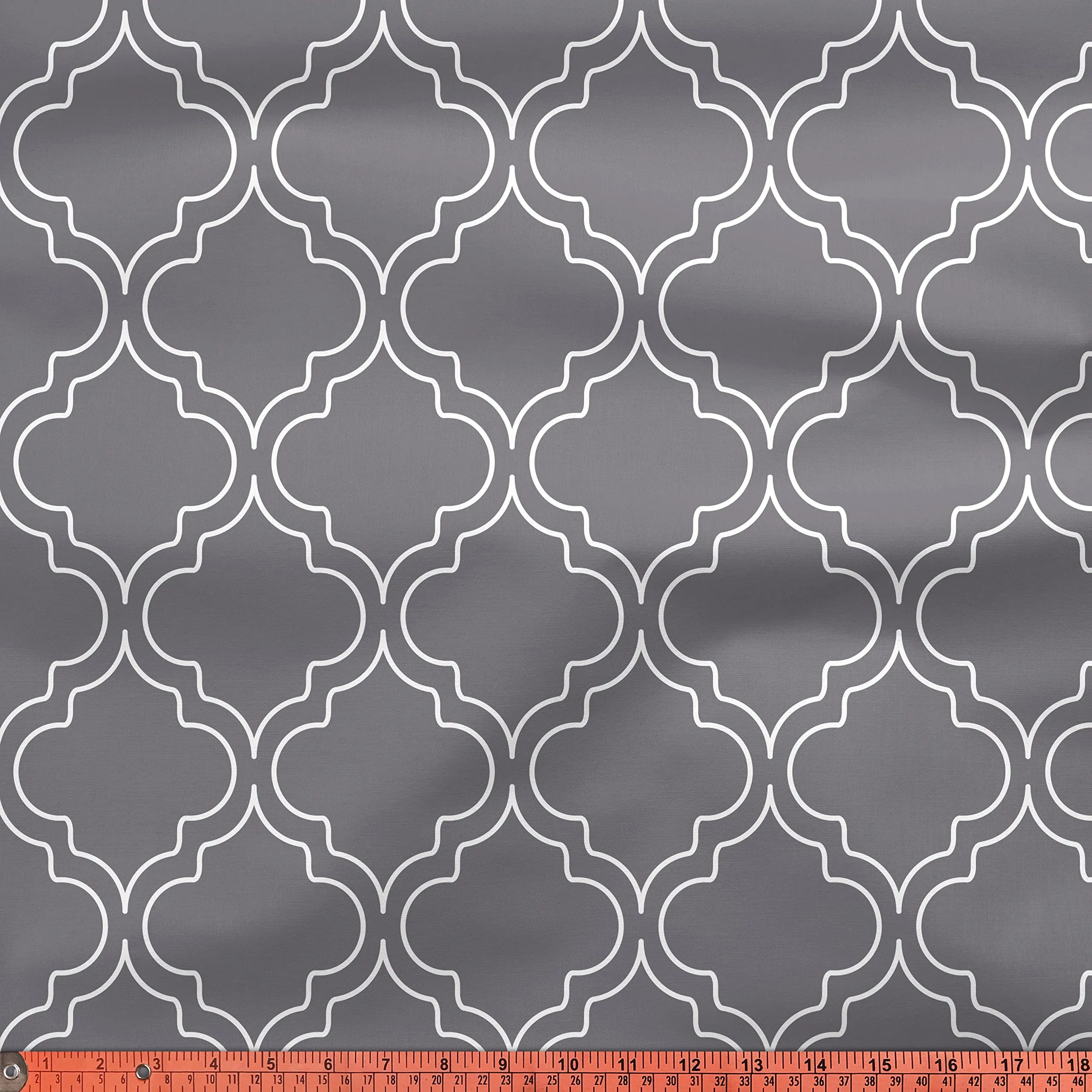 Encasa XO Printed Fabric 59" (150 Cms) – Grey Tiles - Decorative Soft & Smooth, 100% Cotton Cloth for Curtains, Cushions, Dress Material, Upholstery, Bedcover - 1 Meter