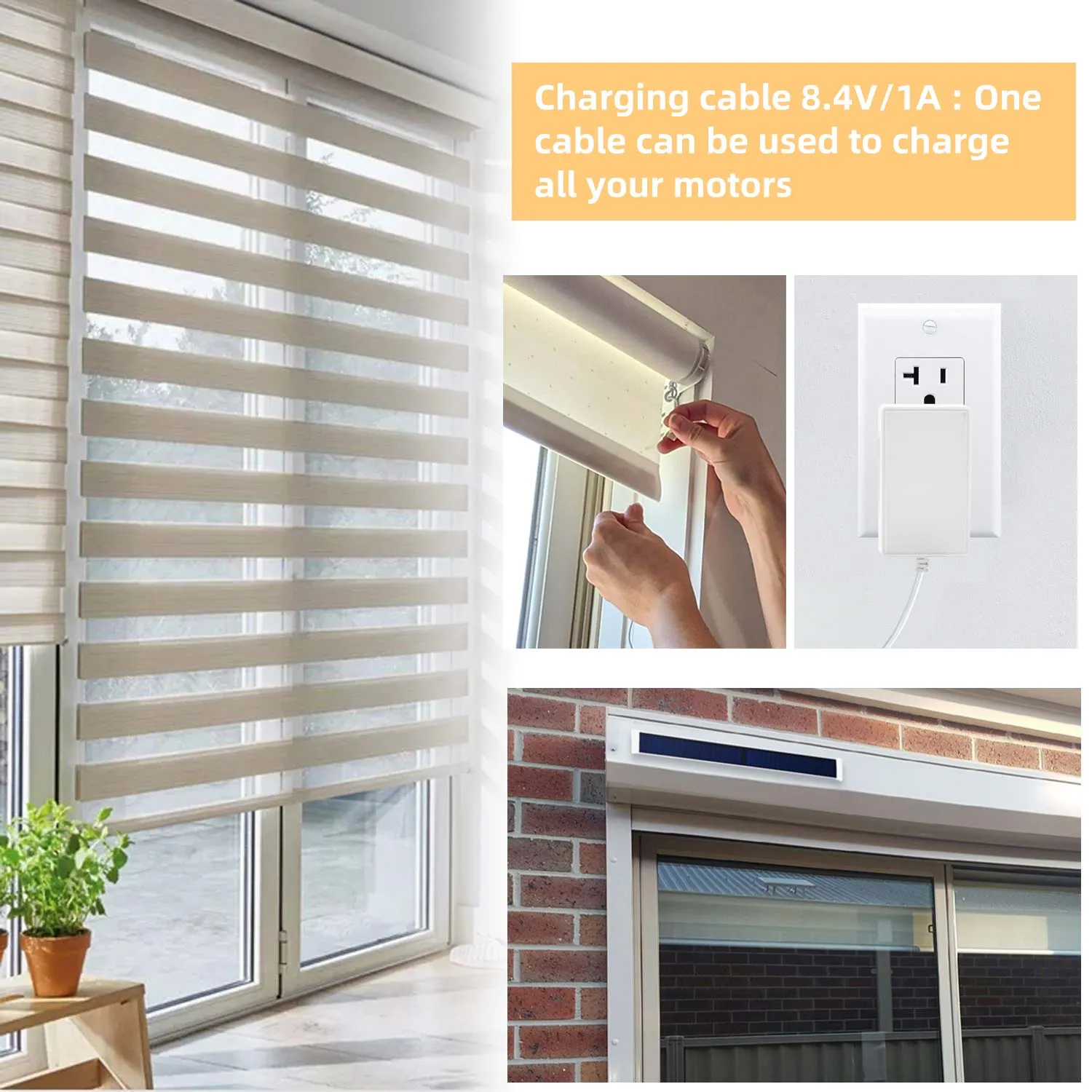ERB25/ERB16 Rechargeable Roller Blinds/Shade Motor (Compatible 1in.-2in. Roller Shade Tubes )