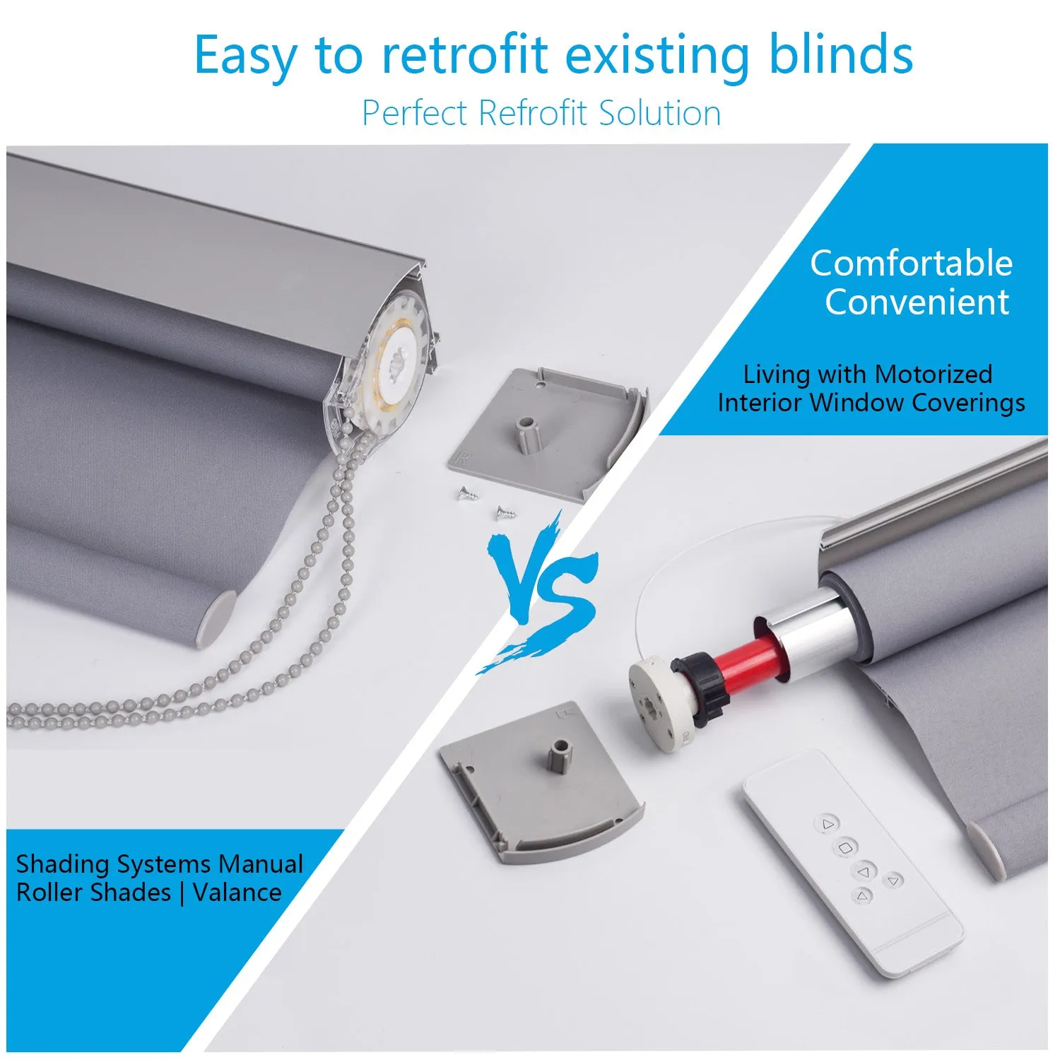 ERB25/ERB16 Rechargeable Roller Blinds/Shade Motor (Compatible 1in.-2in. Roller Shade Tubes )