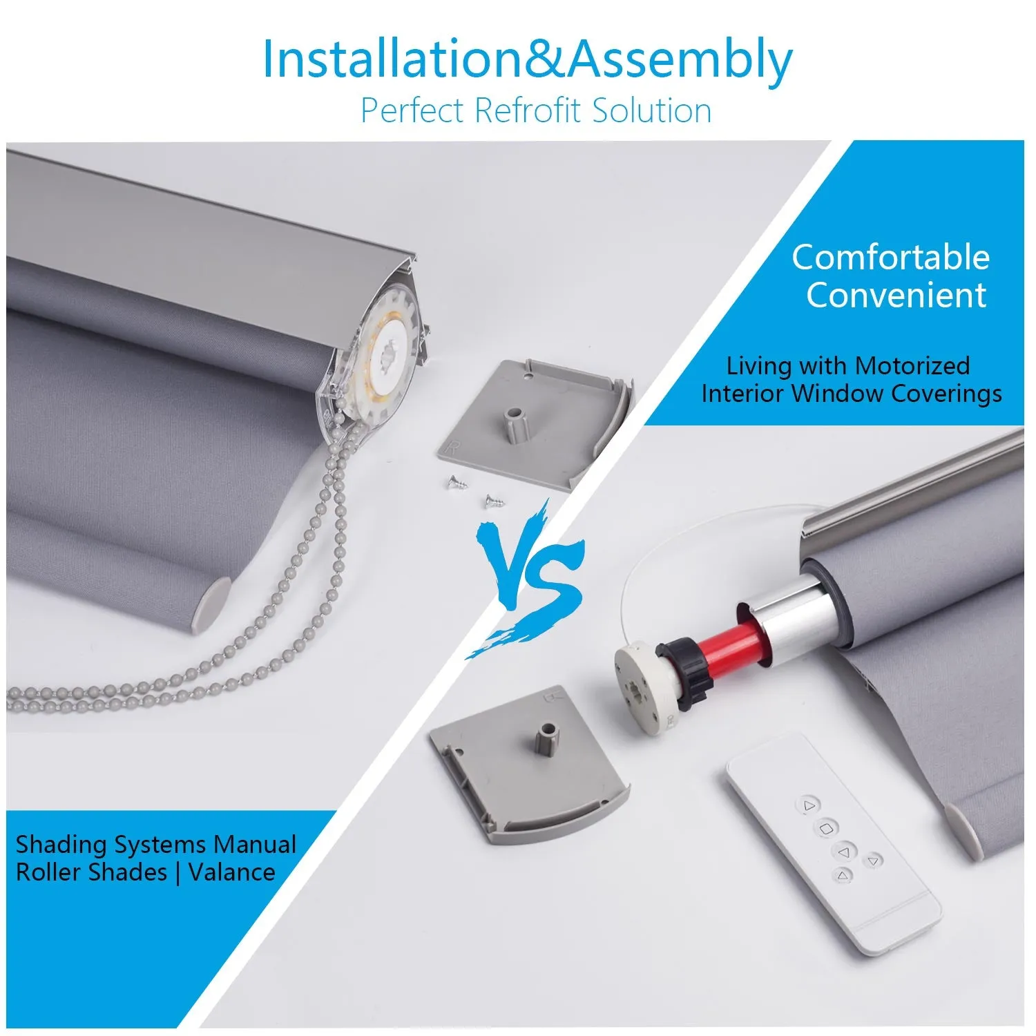 ERB25/ERB16 Rechargeable Roller Blinds/Shade Motor (Compatible 1in.-2in. Roller Shade Tubes )