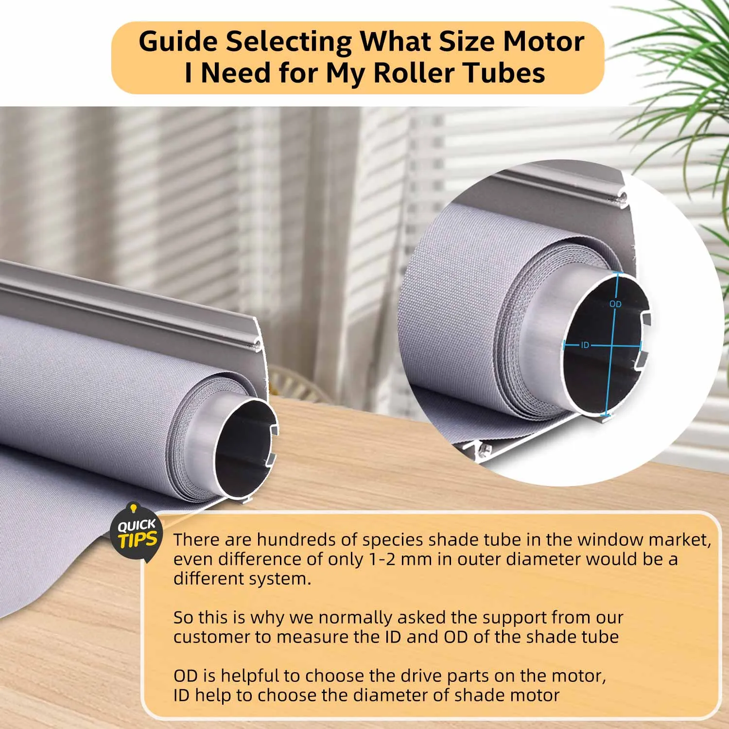 ERB25/ERB16 Rechargeable Roller Blinds/Shade Motor (Compatible 1in.-2in. Roller Shade Tubes )